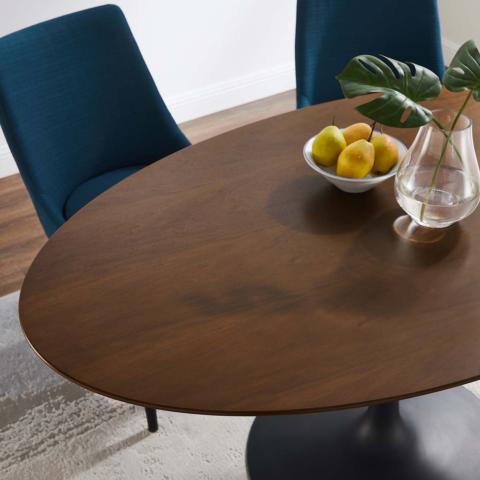 Lippa 60" Oval Walnut Dining Table - East Shore Modern Home Furnishings