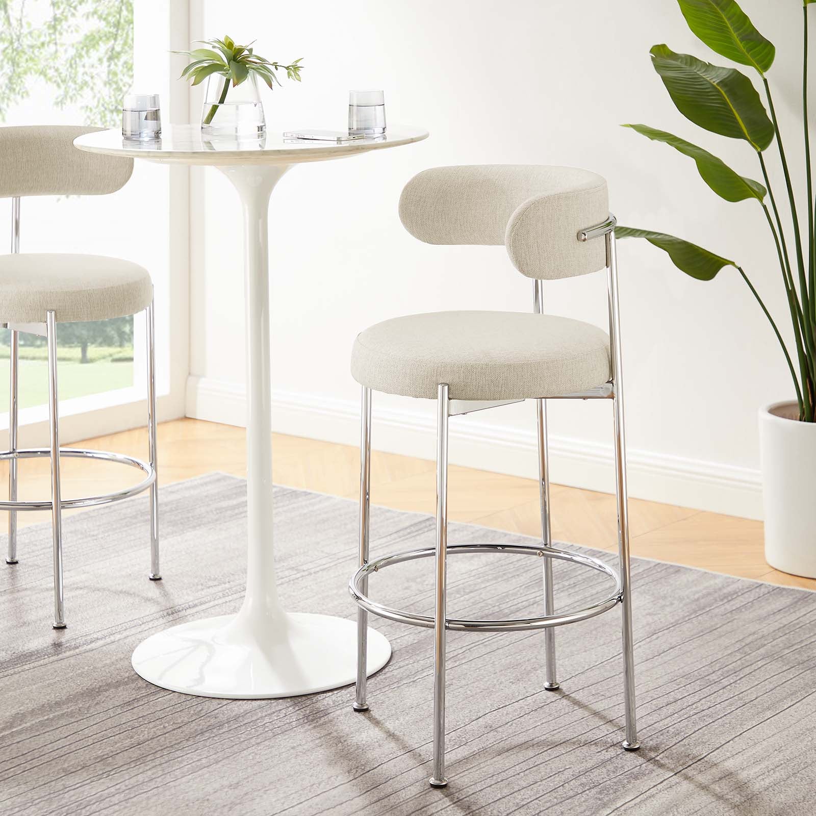 Fabric bar stools discount set of 2