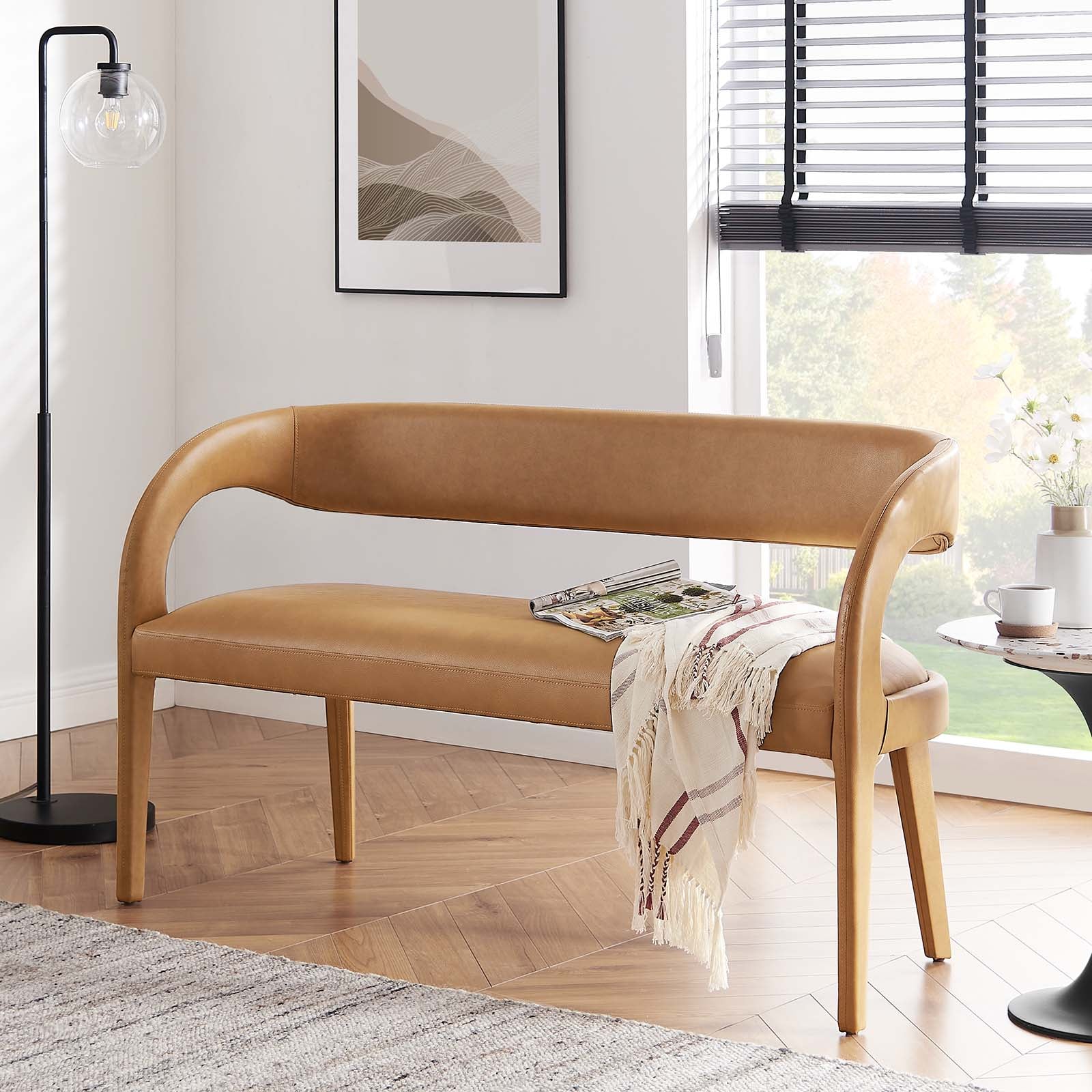 Pinnacle Vegan Leather Accent Bench - East Shore Modern Home Furnishings