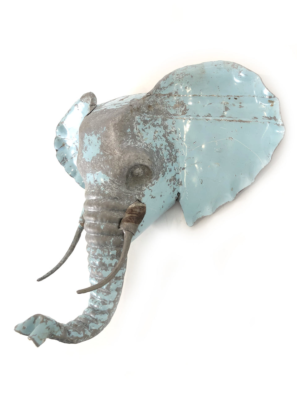 Elephant Animal Mask - Recycled Metal Wall Art