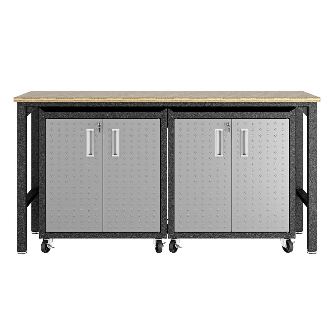 3-Piece Fortress Mobile Garage Cabinet and Worktable 1.0 - East Shore Modern Home Furnishings