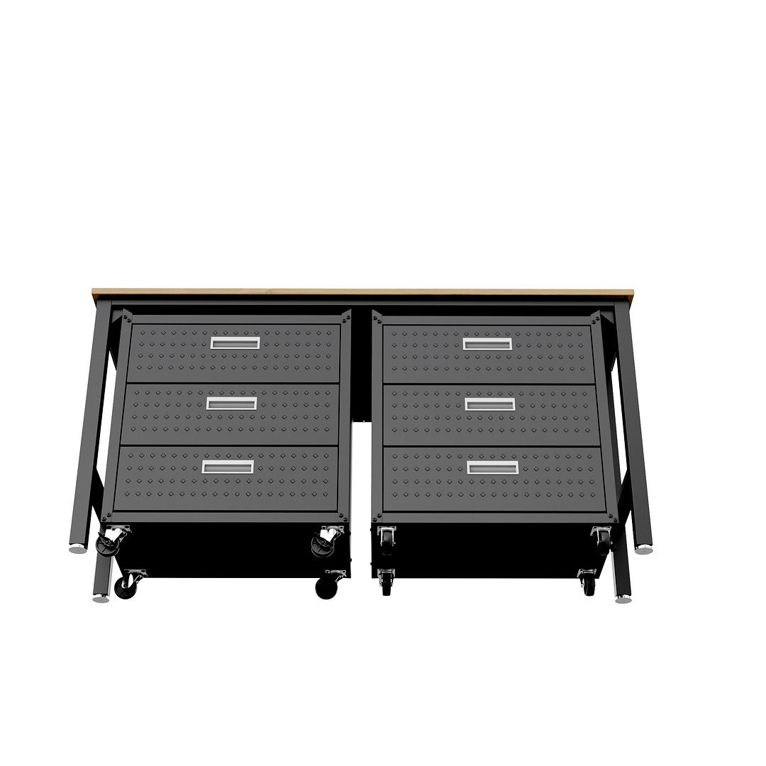 3-Piece Fortress Mobile Garage Cabinet and Worktable 6.0 - East Shore Modern Home Furnishings