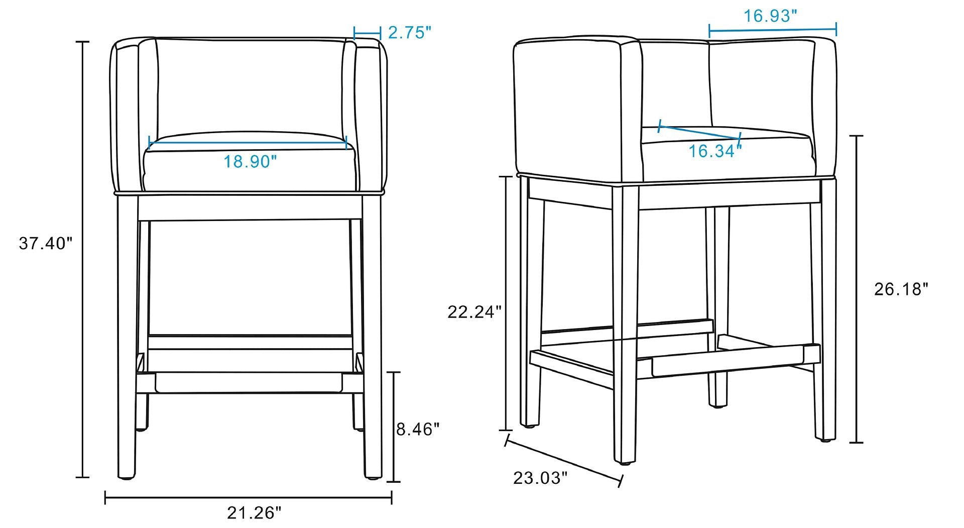 Kingsley Counter Stool - East Shore Modern Home Furnishings