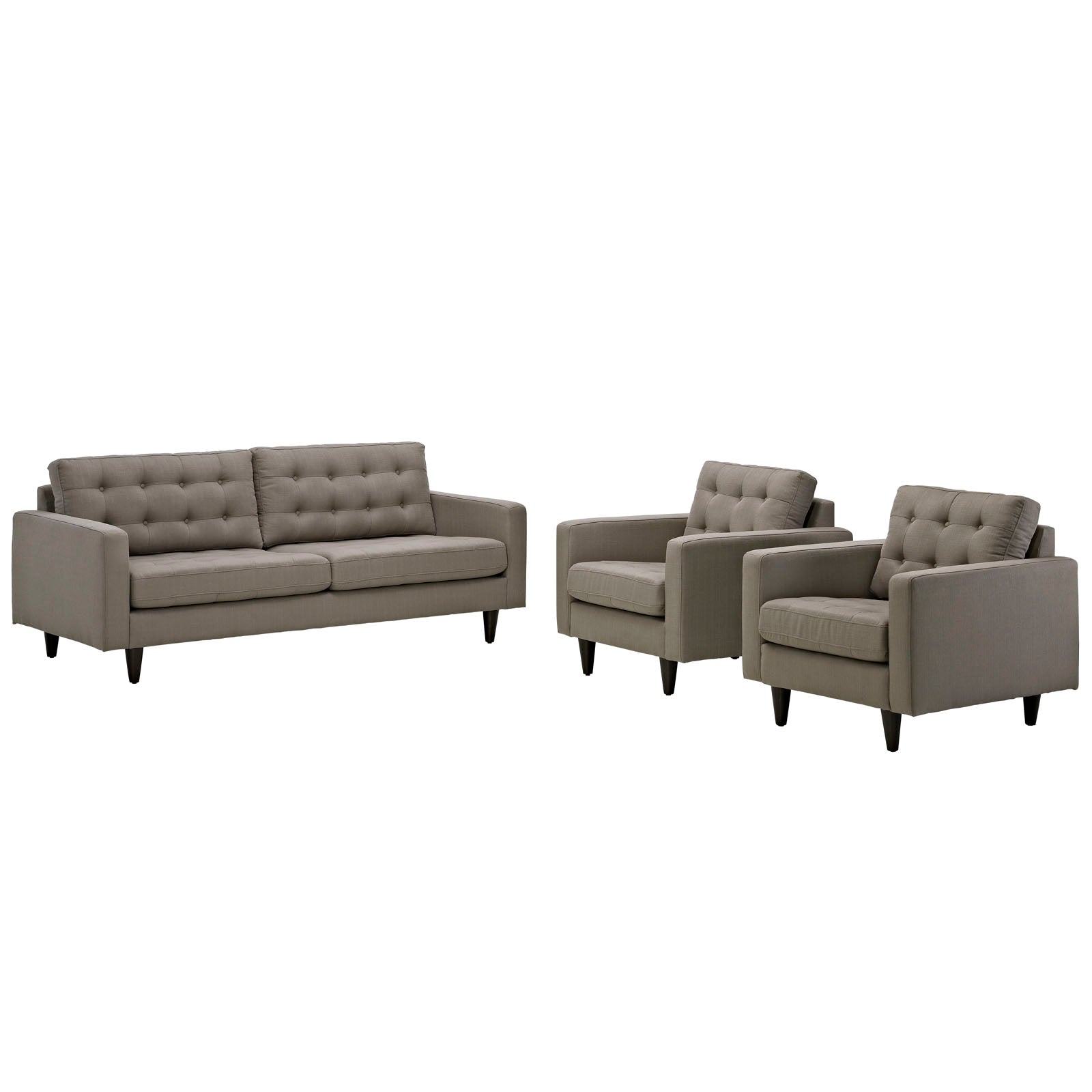 Empress Sofa and Armchairs Set of 3 - East Shore Modern Home Furnishings