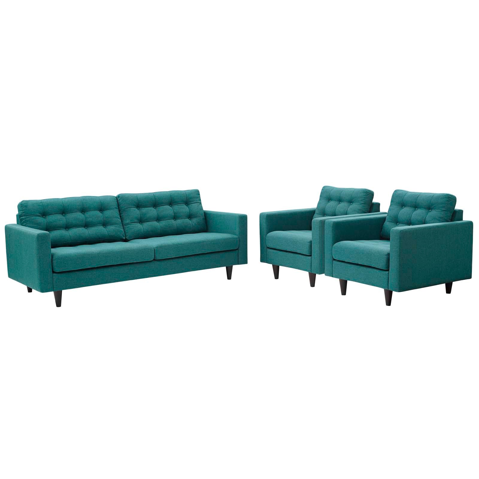 Empress Sofa and Armchairs Set of 3 - East Shore Modern Home Furnishings