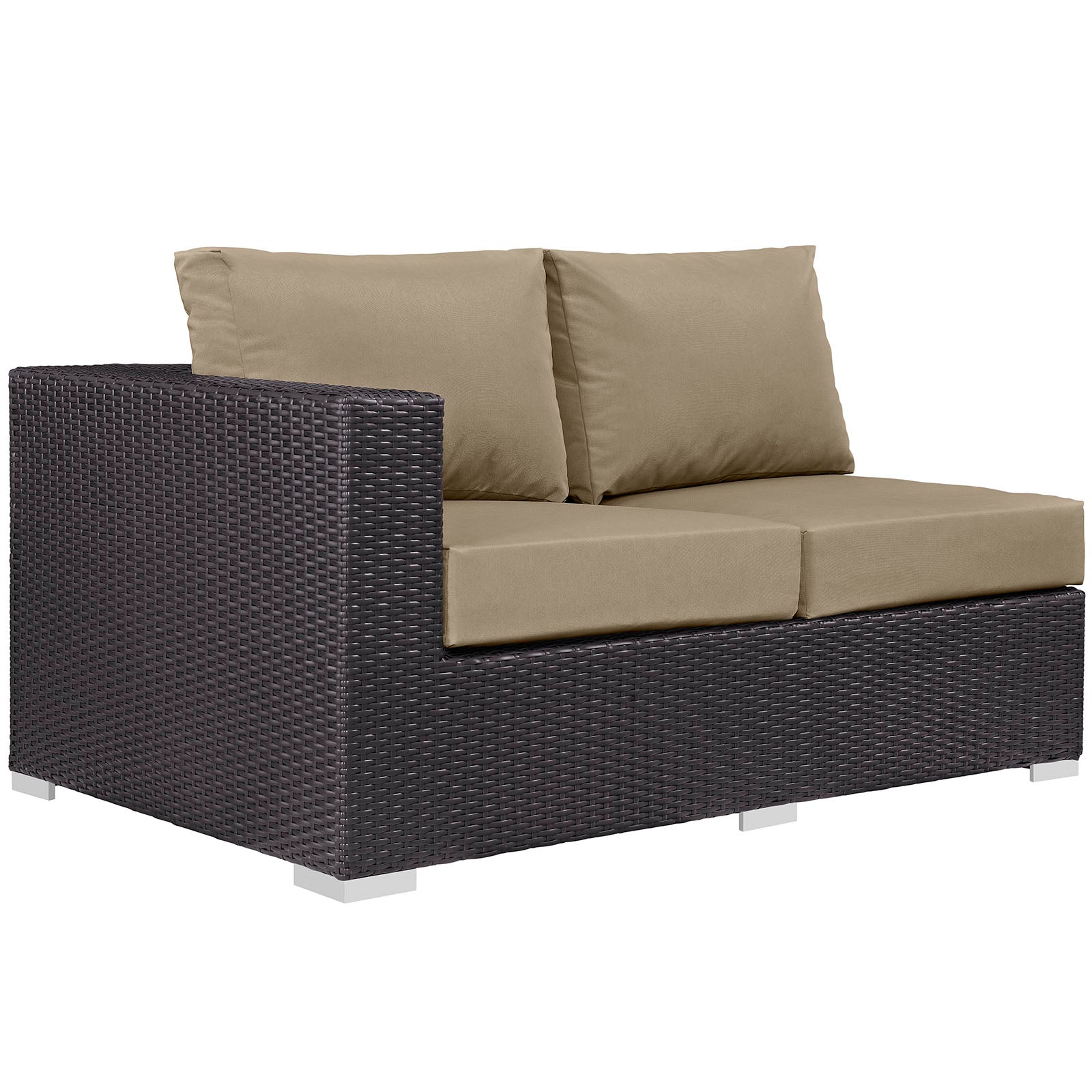 Convene Outdoor Patio Left Arm Loveseat - East Shore Modern Home Furnishings