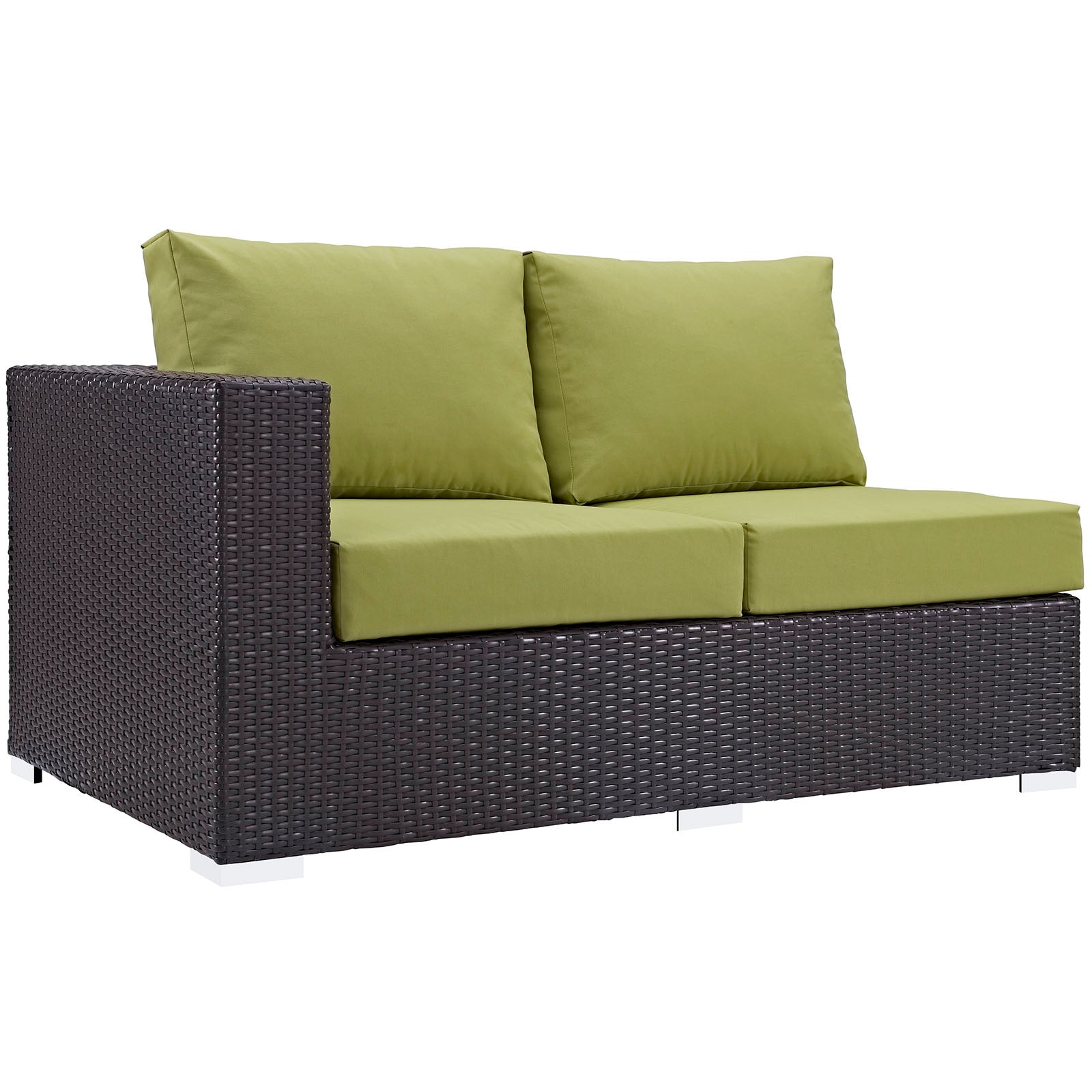 Convene Outdoor Patio Left Arm Loveseat - East Shore Modern Home Furnishings