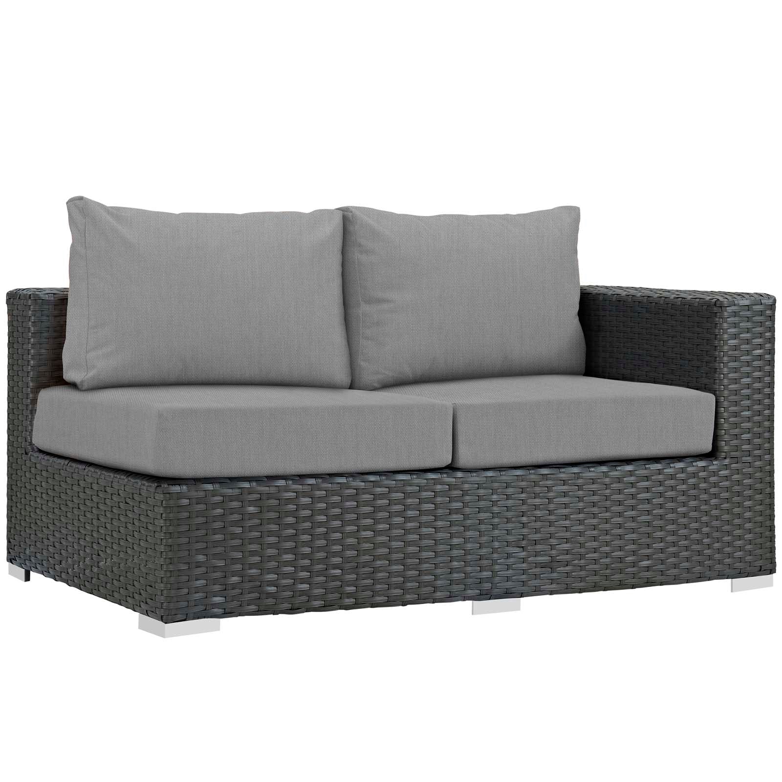 Sojourn Outdoor Patio Sunbrella® Right Arm Loveseat - East Shore Modern Home Furnishings