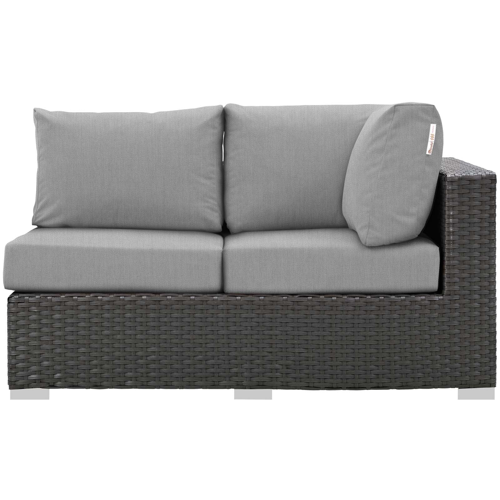 Sojourn Outdoor Patio Sunbrella® Right Arm Loveseat - East Shore Modern Home Furnishings