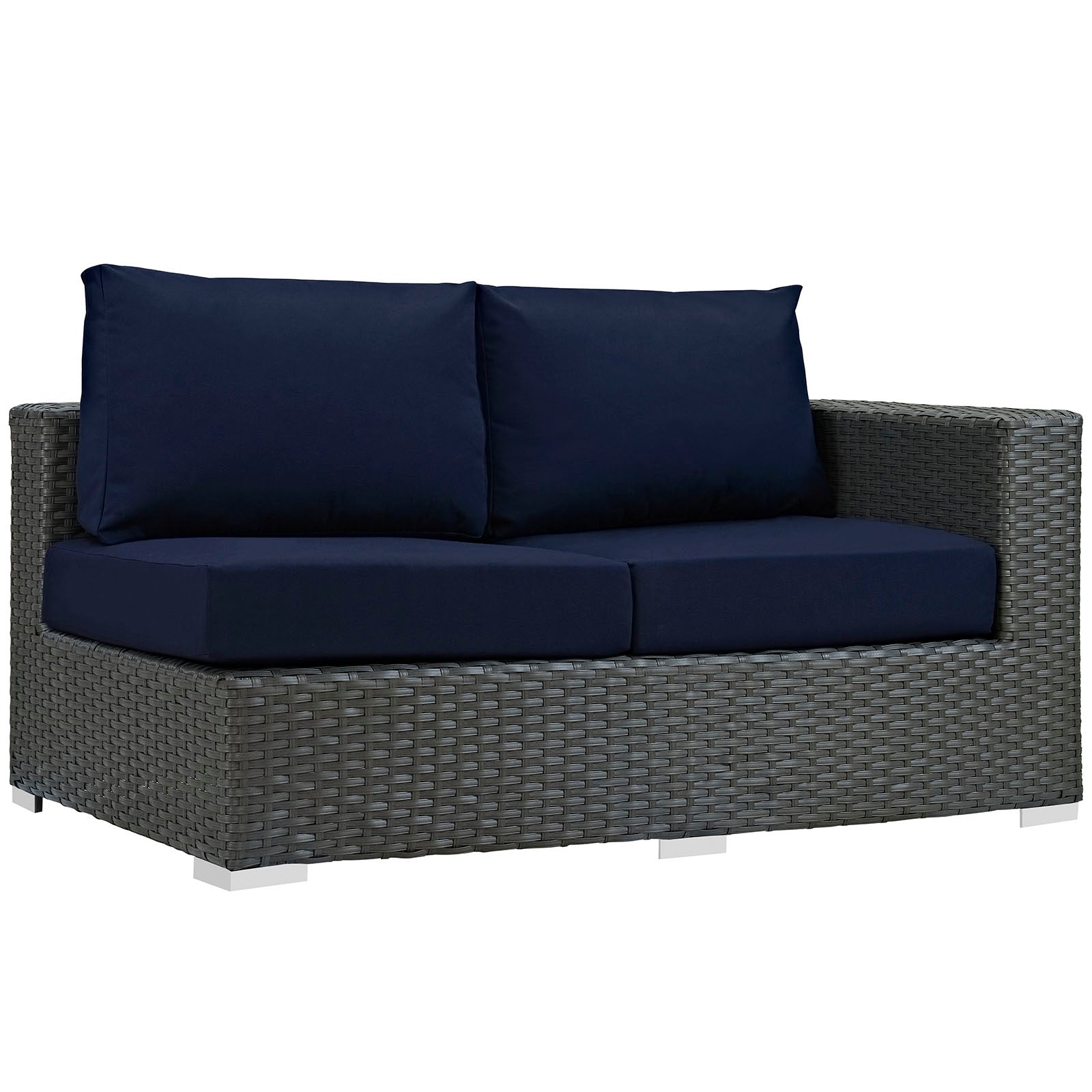 Sojourn Outdoor Patio Sunbrella® Right Arm Loveseat - East Shore Modern Home Furnishings