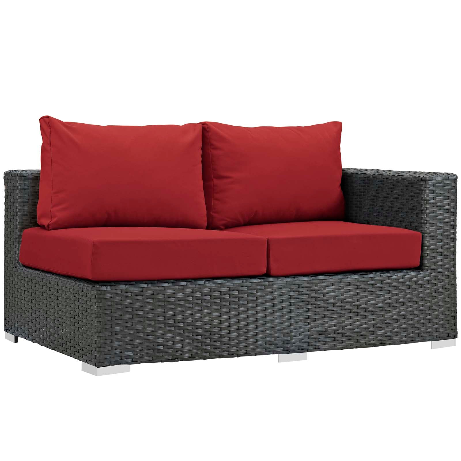 Sojourn Outdoor Patio Sunbrella® Right Arm Loveseat - East Shore Modern Home Furnishings