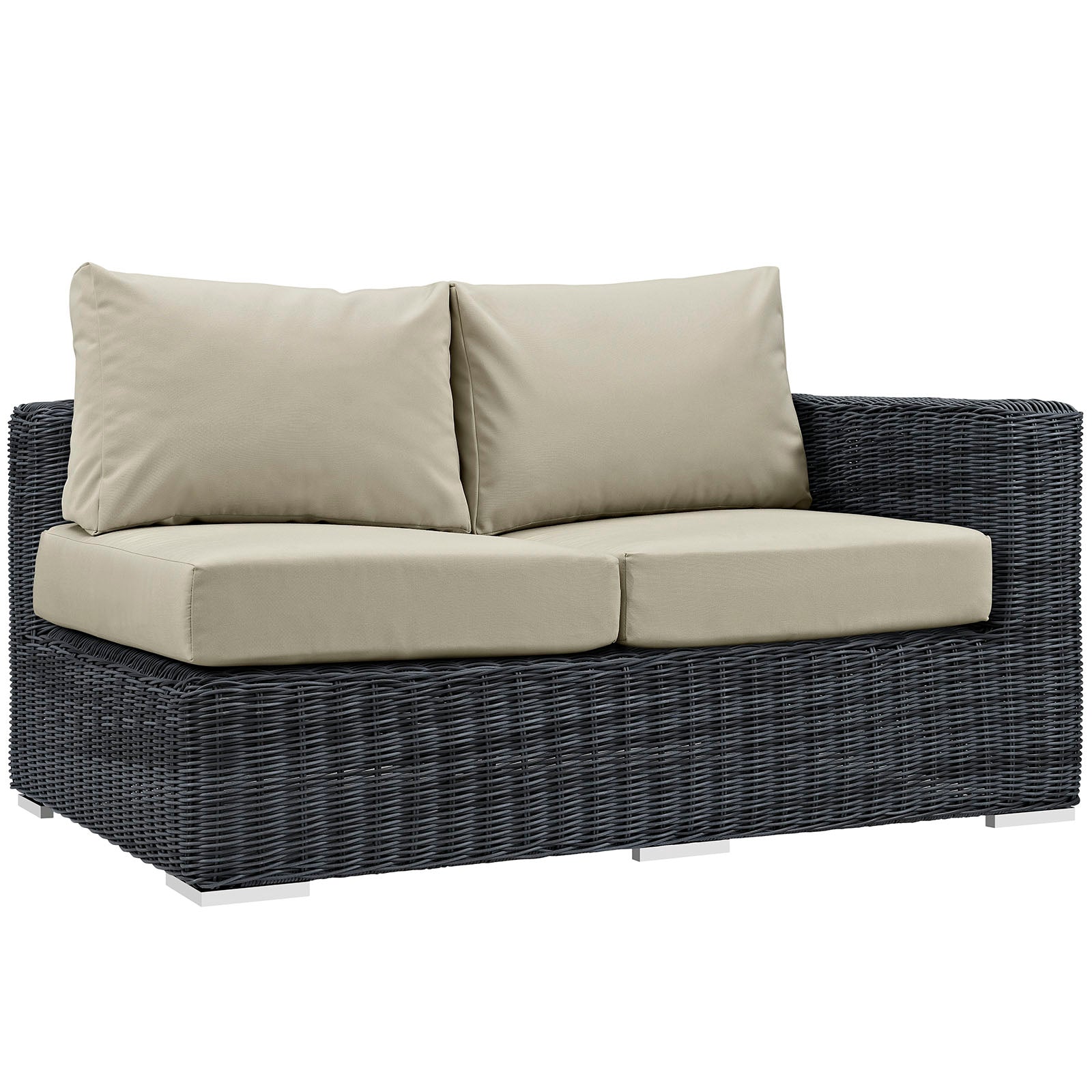 Summon Outdoor Patio Sunbrella® Right Arm Loveseat - East Shore Modern Home Furnishings