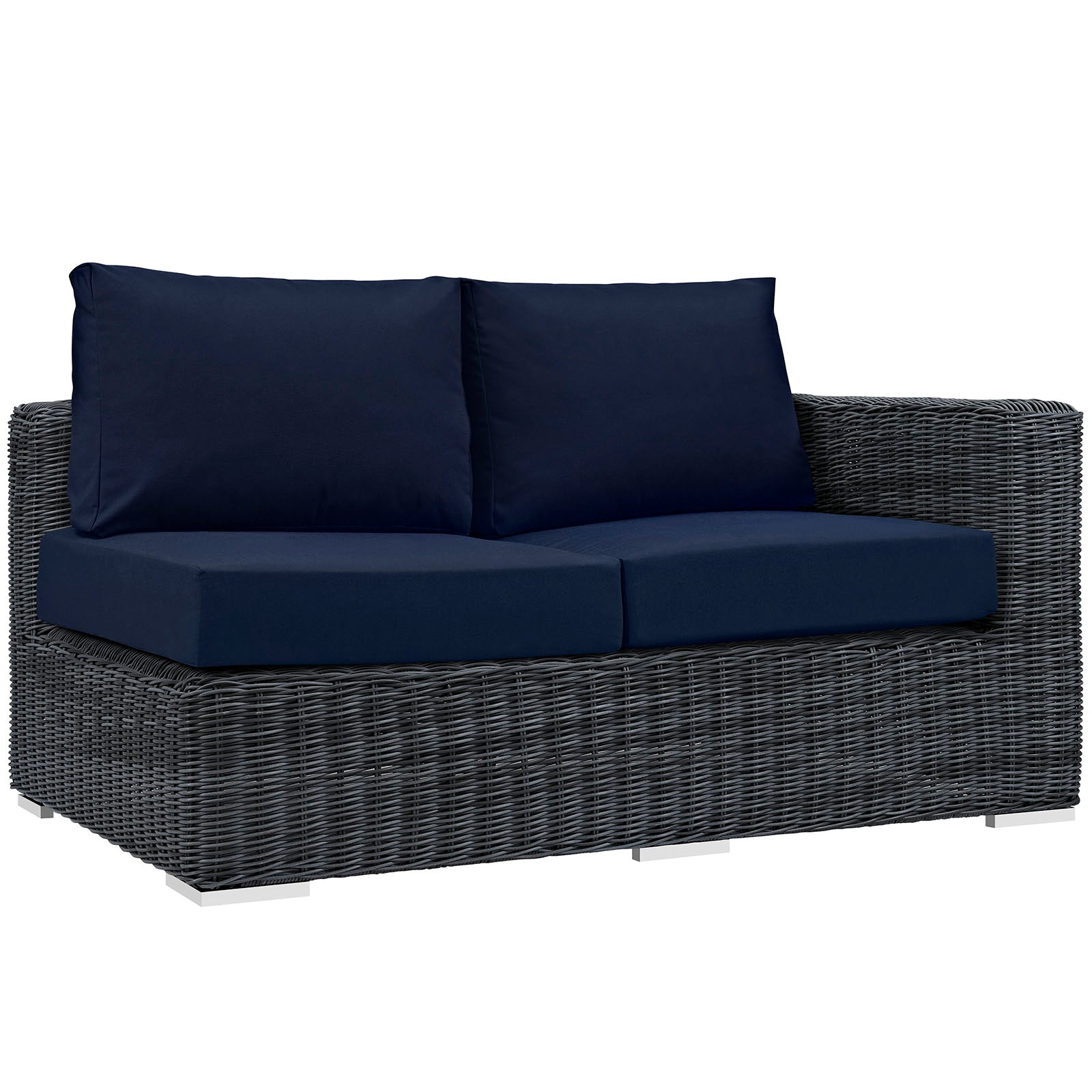 Summon Outdoor Patio Sunbrella® Right Arm Loveseat - East Shore Modern Home Furnishings