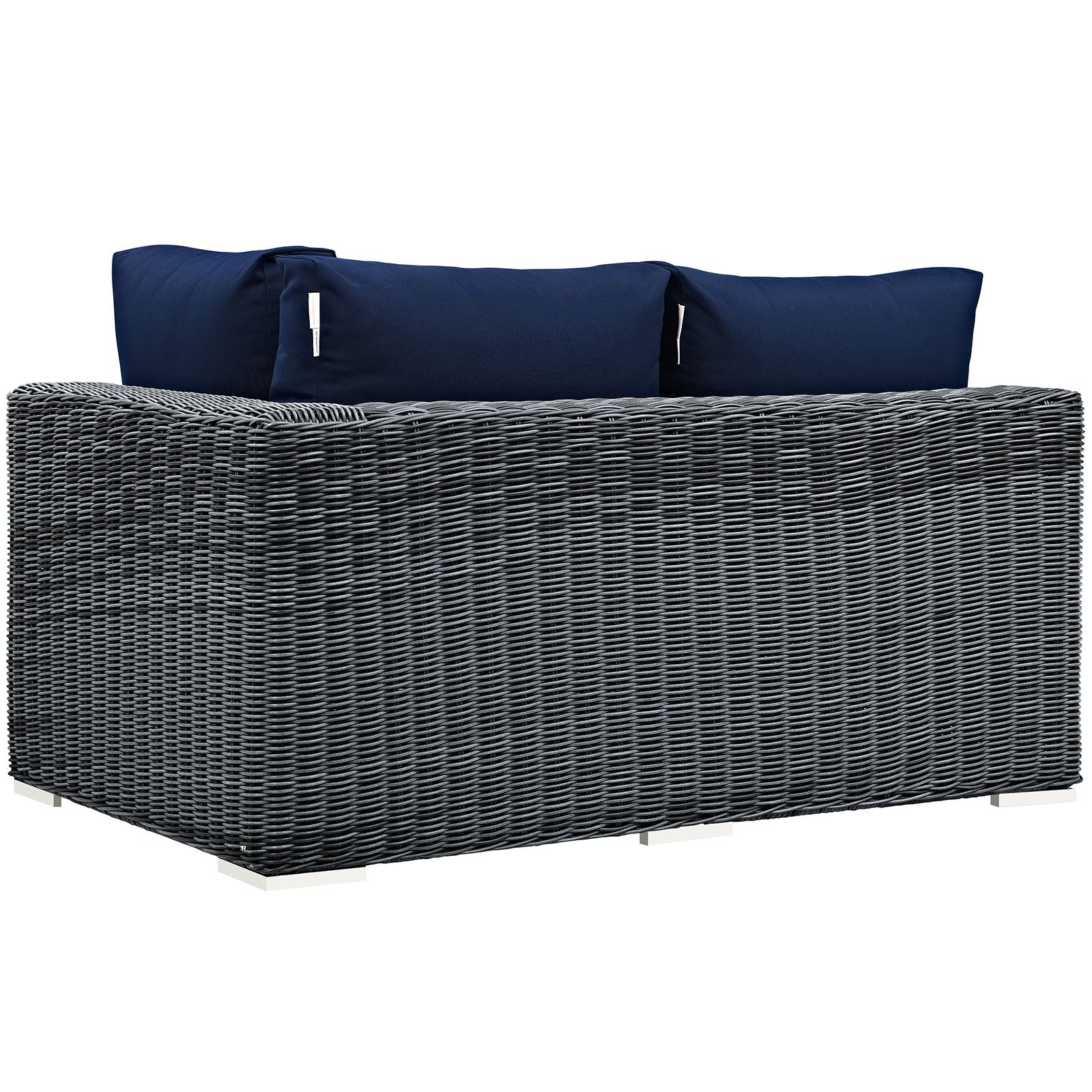 Summon Outdoor Patio Sunbrella® Right Arm Loveseat - East Shore Modern Home Furnishings