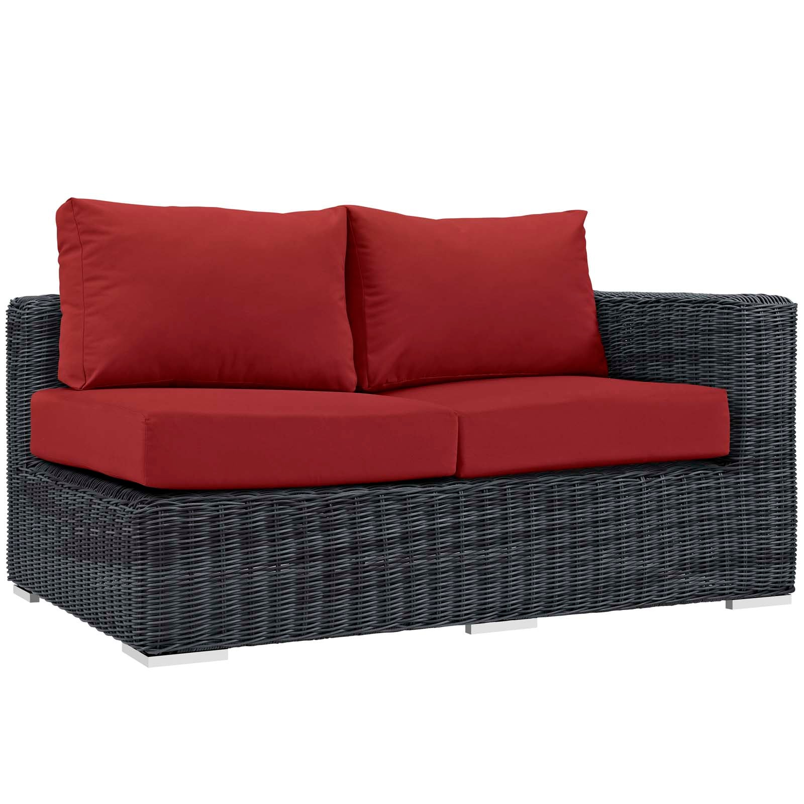 Summon Outdoor Patio Sunbrella® Right Arm Loveseat - East Shore Modern Home Furnishings