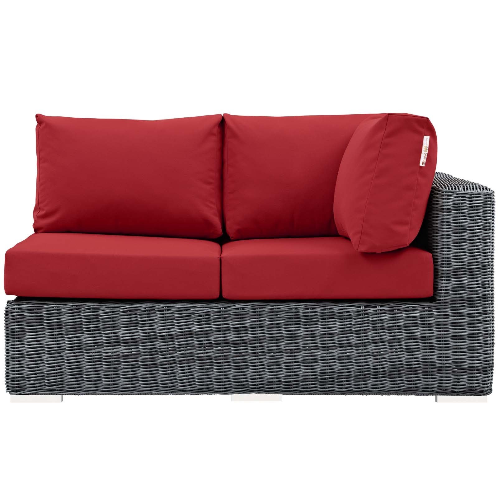 Summon Outdoor Patio Sunbrella® Right Arm Loveseat - East Shore Modern Home Furnishings