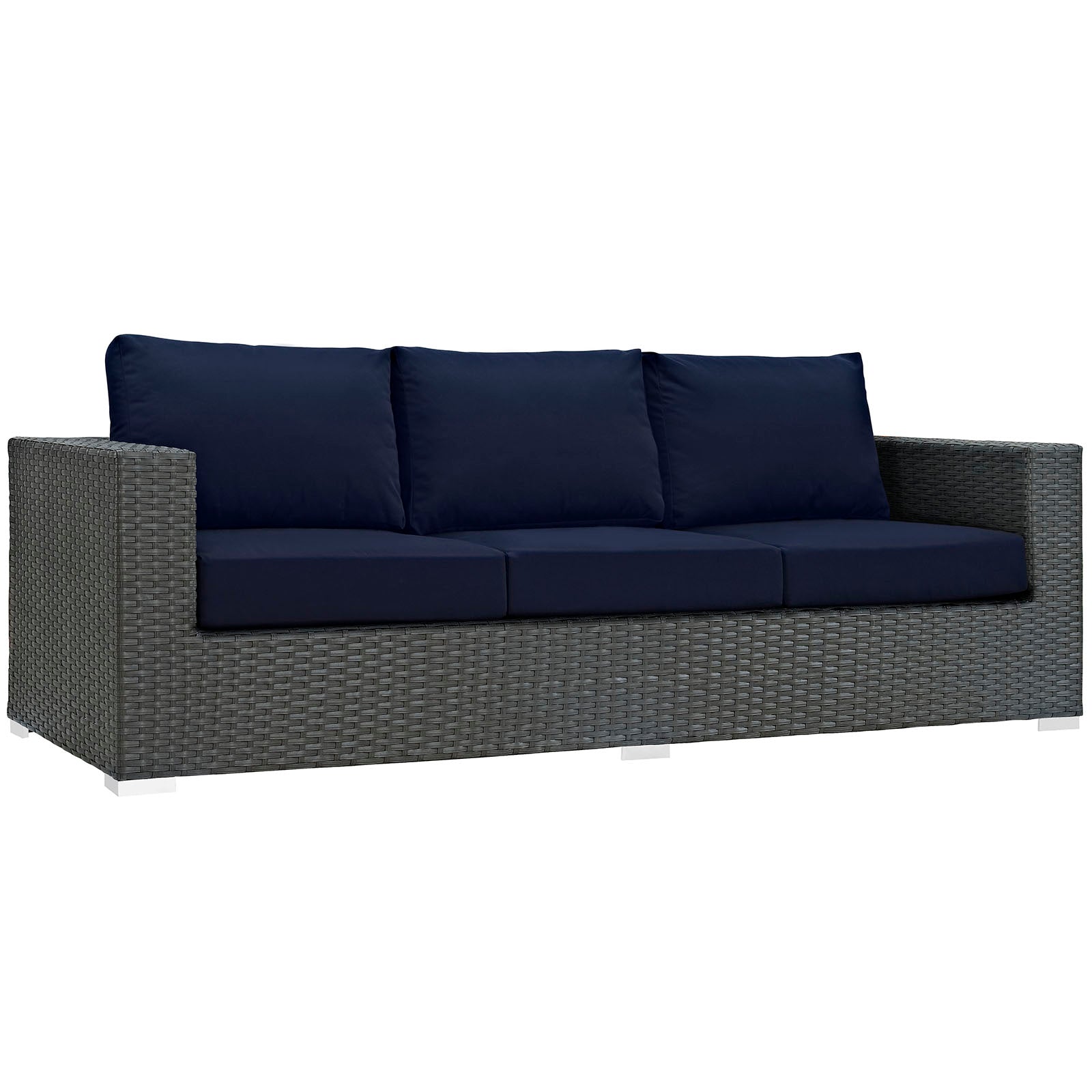 Sojourn 3 Piece Outdoor Patio Sunbrella® Sectional Set - East Shore Modern Home Furnishings