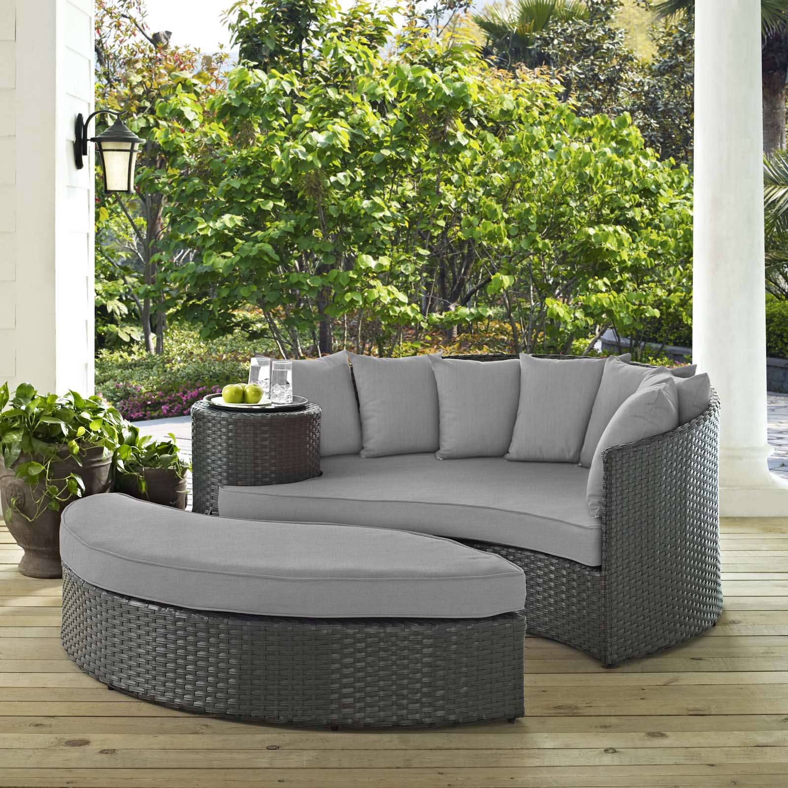 Sojourn Outdoor Patio Sunbrella® Daybed - East Shore Modern Home Furnishings