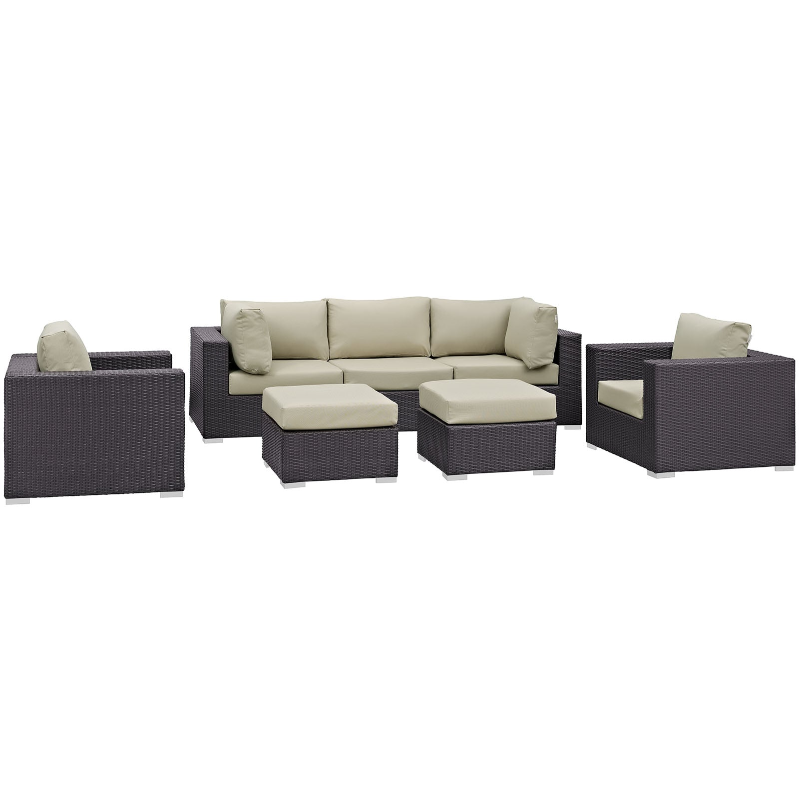 Convene 7 Piece Outdoor Patio Sectional Set - East Shore Modern Home Furnishings