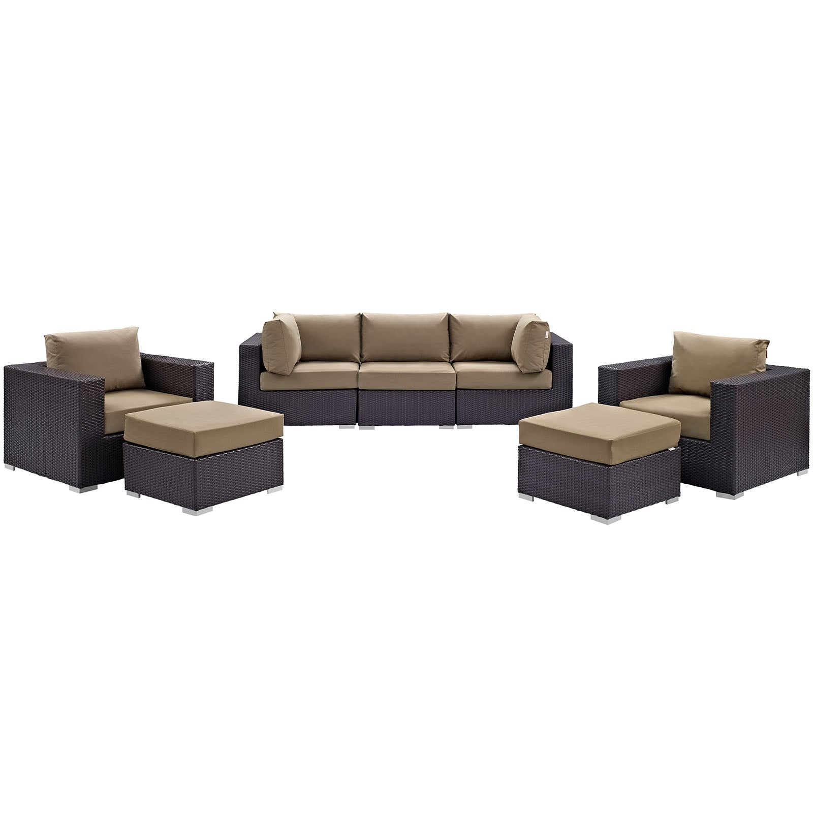 Convene 7 Piece Outdoor Patio Sectional Set - East Shore Modern Home Furnishings