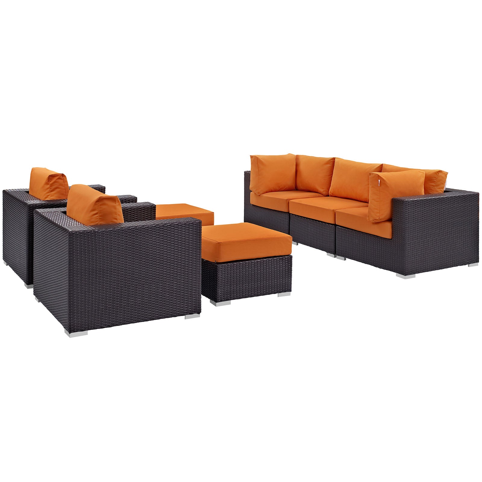 Convene 7 Piece Outdoor Patio Sectional Set - East Shore Modern Home Furnishings