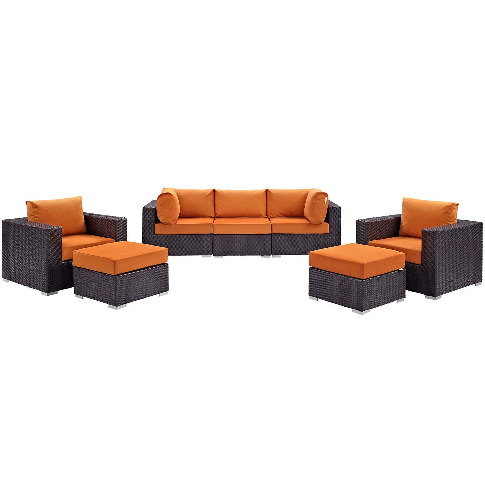 Convene 7 Piece Outdoor Patio Sectional Set - East Shore Modern Home Furnishings