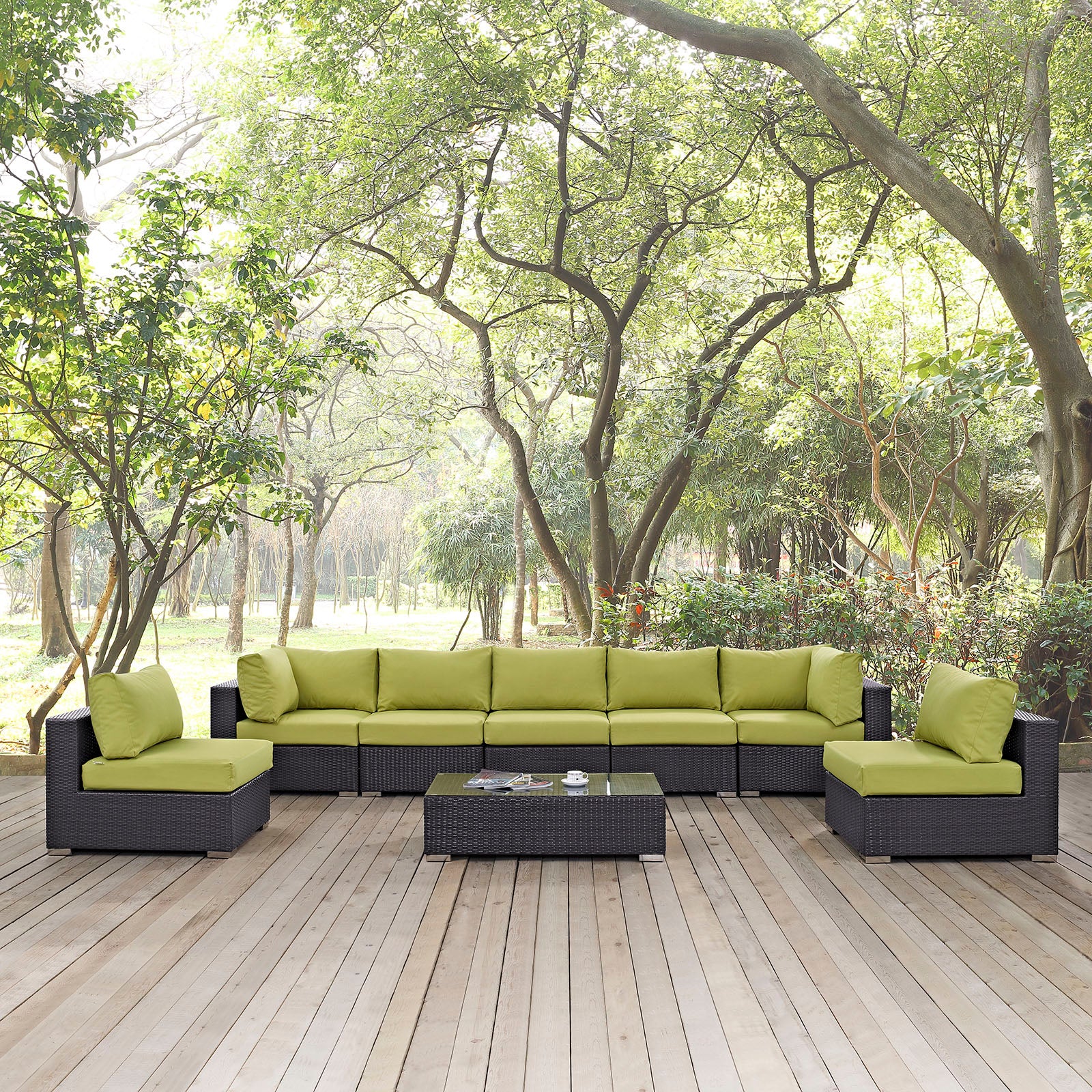 Convene 8 Piece Outdoor Patio Sectional Set - East Shore Modern Home Furnishings