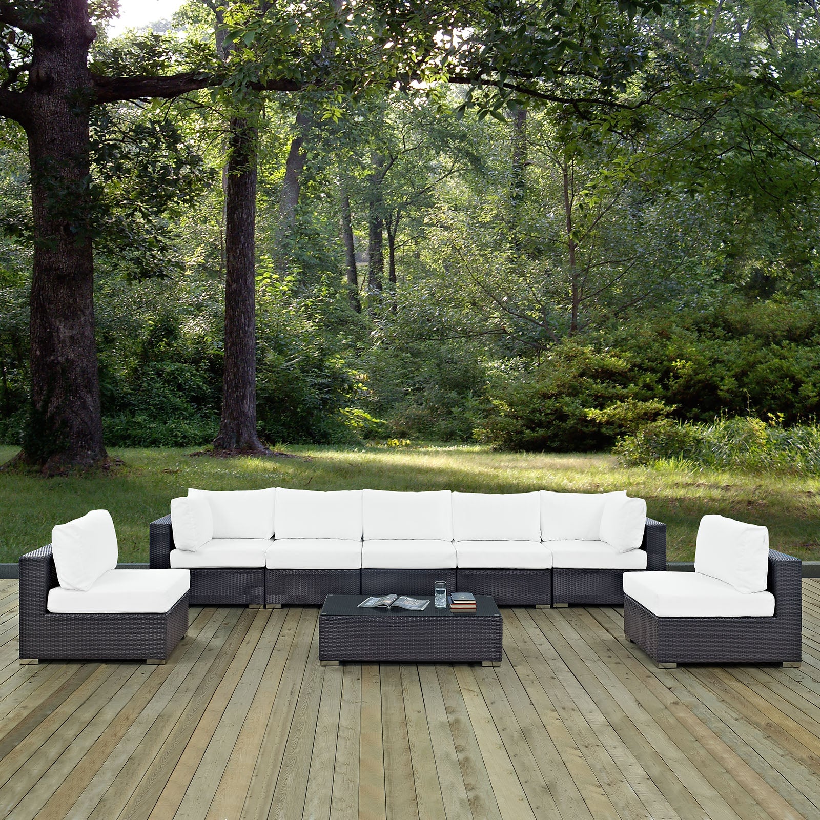 Convene 8 Piece Outdoor Patio Sectional Set - East Shore Modern Home Furnishings