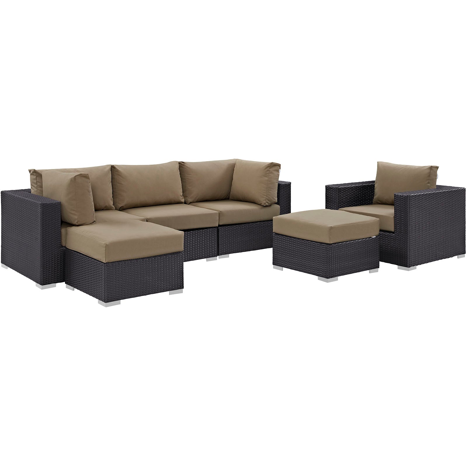 Convene 6 Piece Outdoor Patio Sectional Set - East Shore Modern Home Furnishings