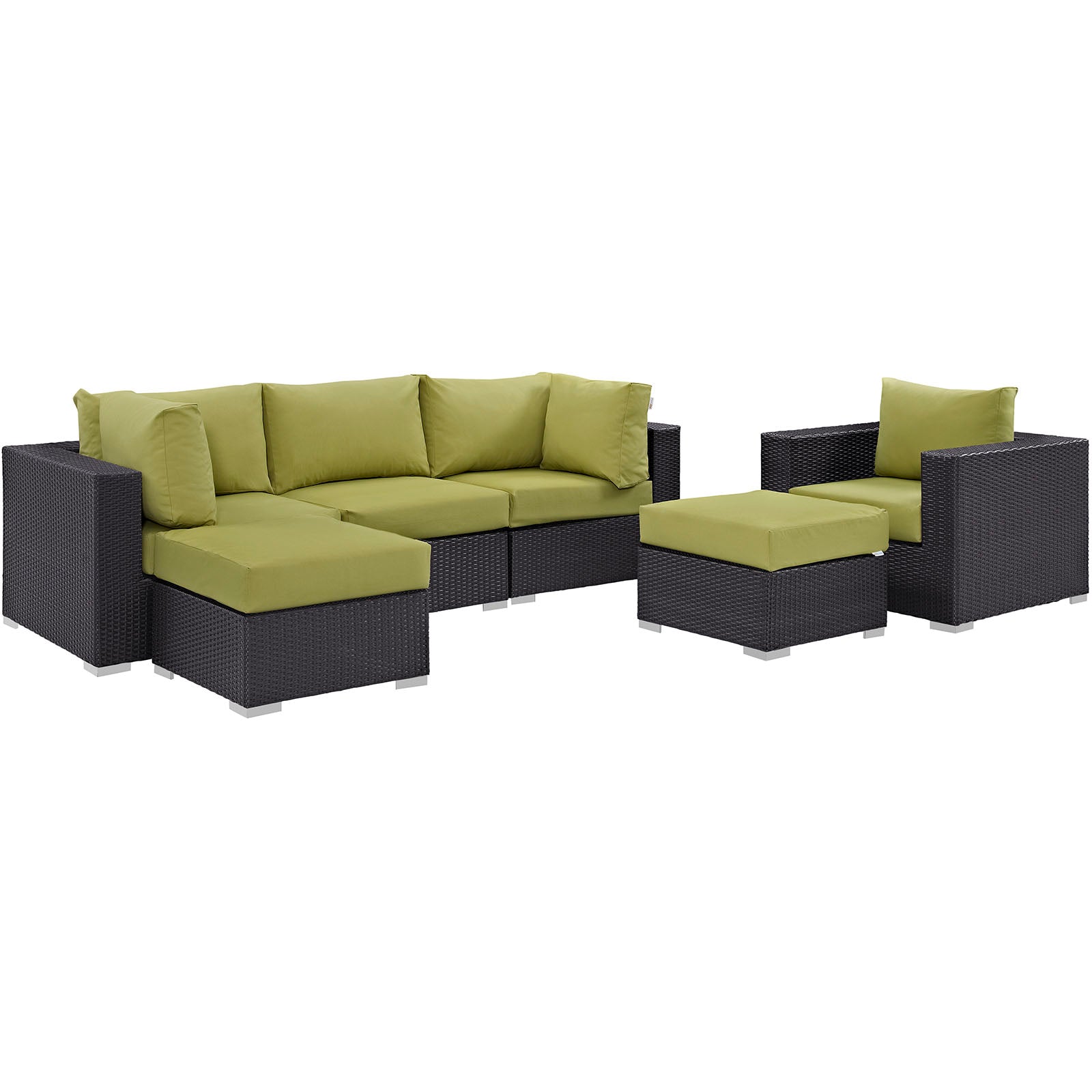 Convene 6 Piece Outdoor Patio Sectional Set - East Shore Modern Home Furnishings