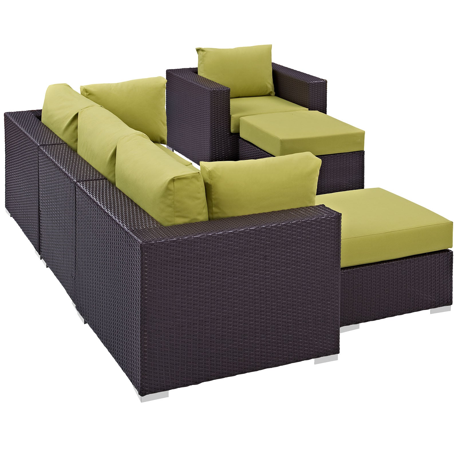 Convene 6 Piece Outdoor Patio Sectional Set - East Shore Modern Home Furnishings