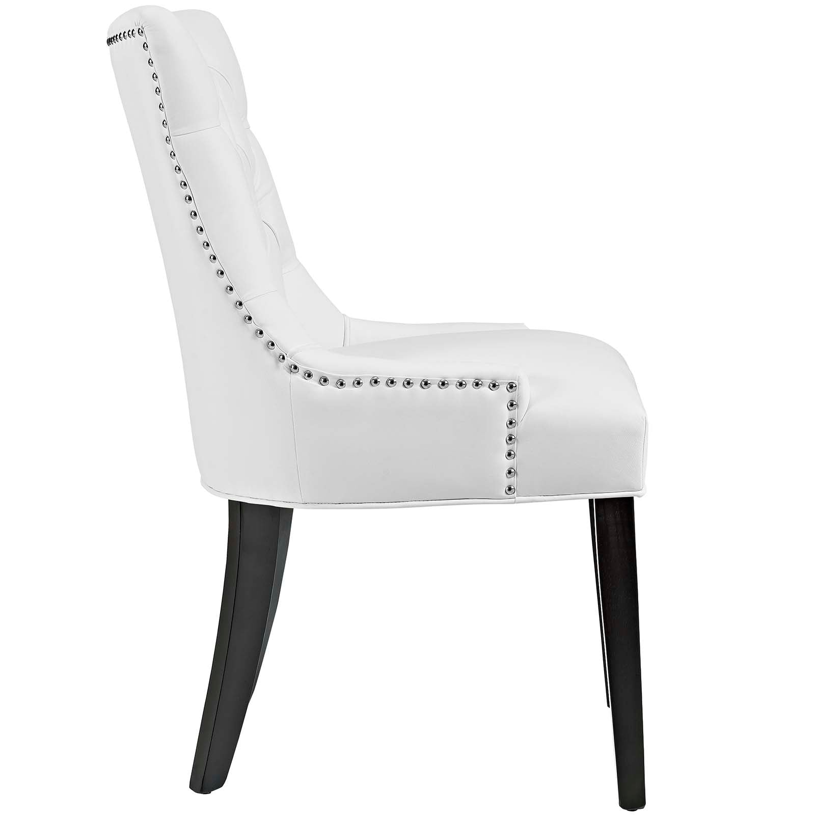 Leather tufted dining online chairs