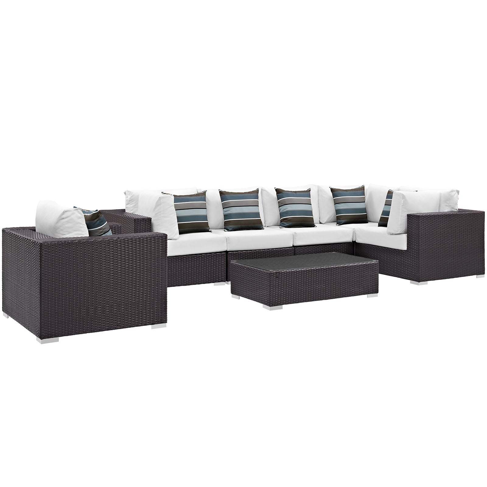 Convene 7 Piece Outdoor Patio Sectional Set - East Shore Modern Home Furnishings