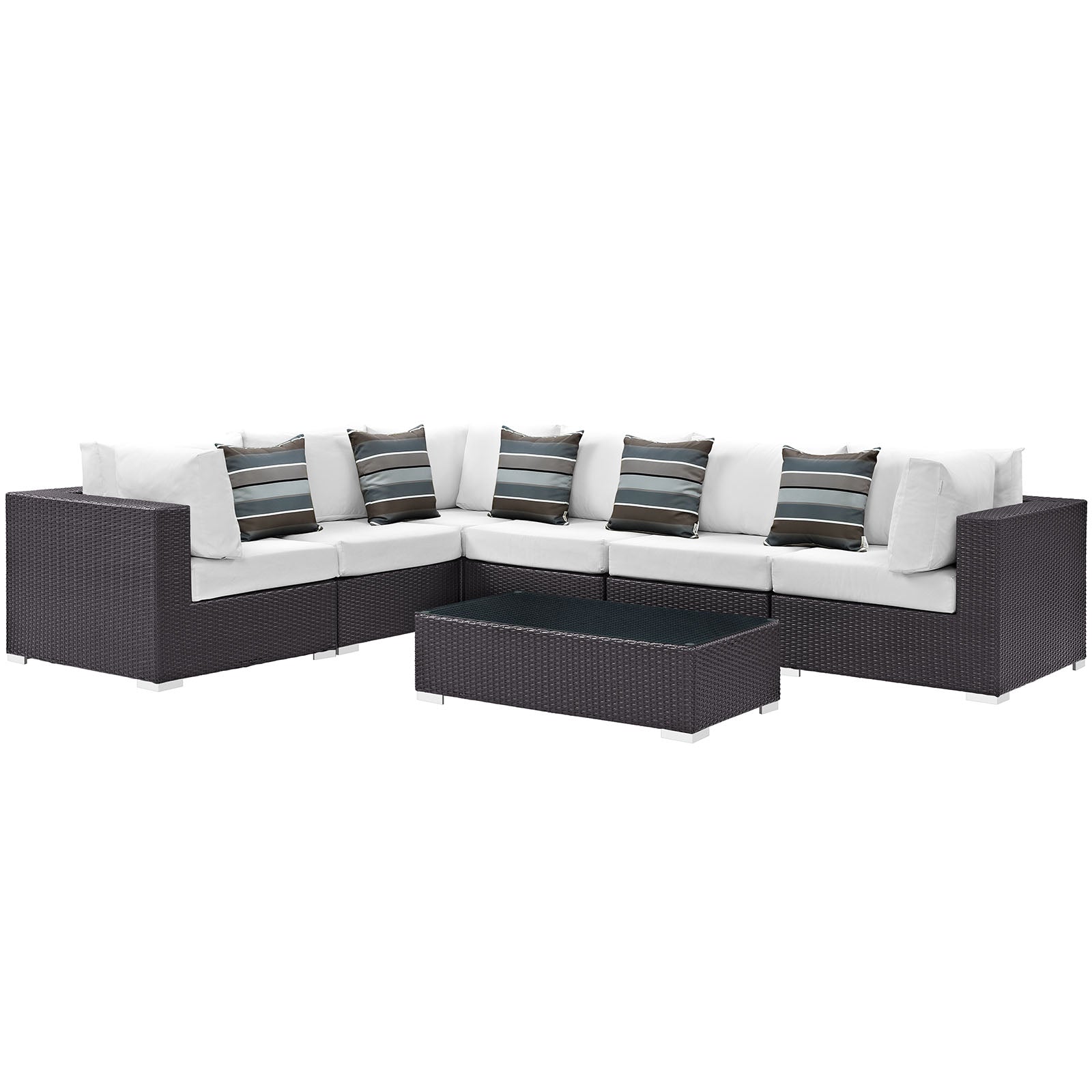 Convene 7 Piece Outdoor Patio Sectional Set - East Shore Modern Home Furnishings