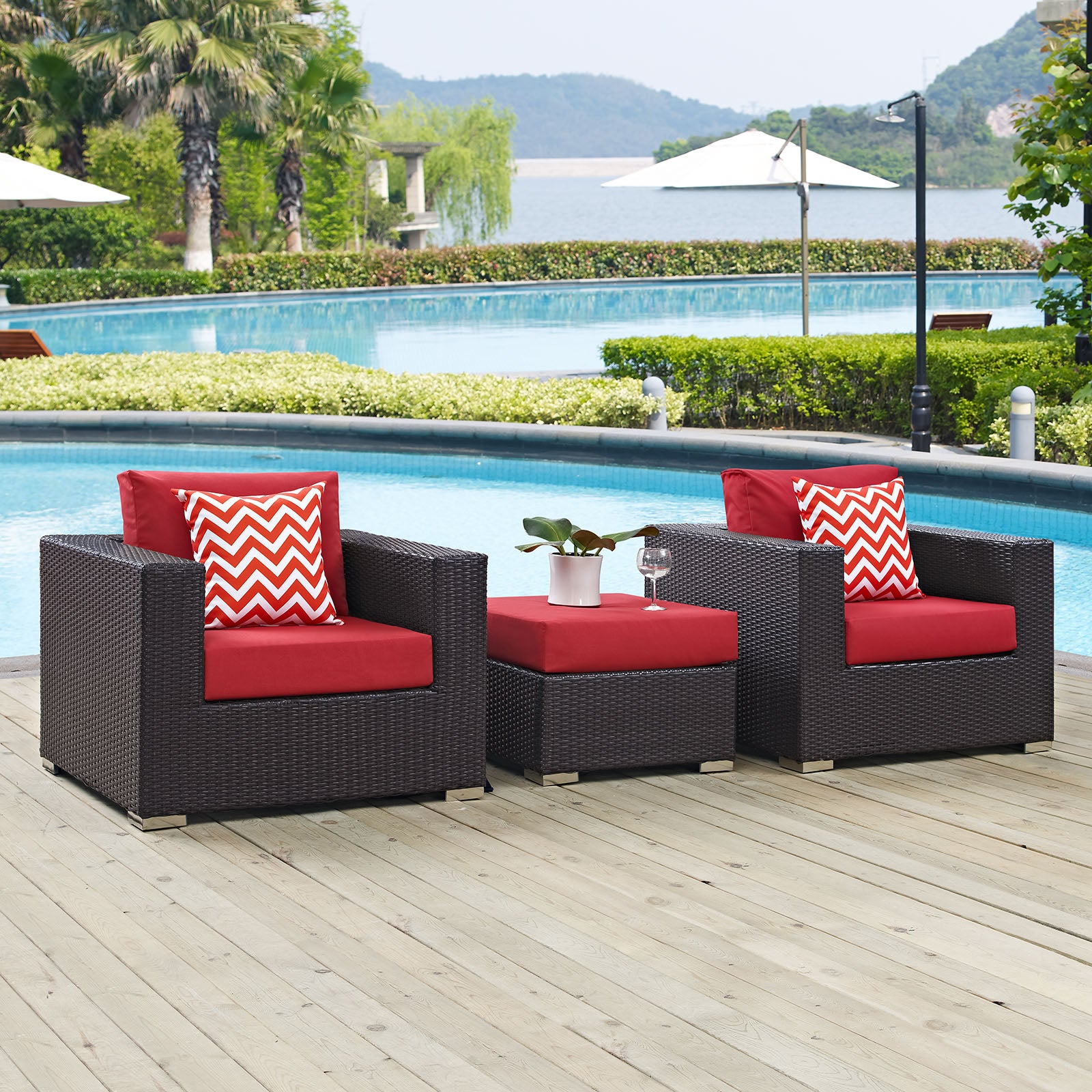 Convene 3 Piece Outdoor Patio Sofa Set - East Shore Modern Home Furnishings