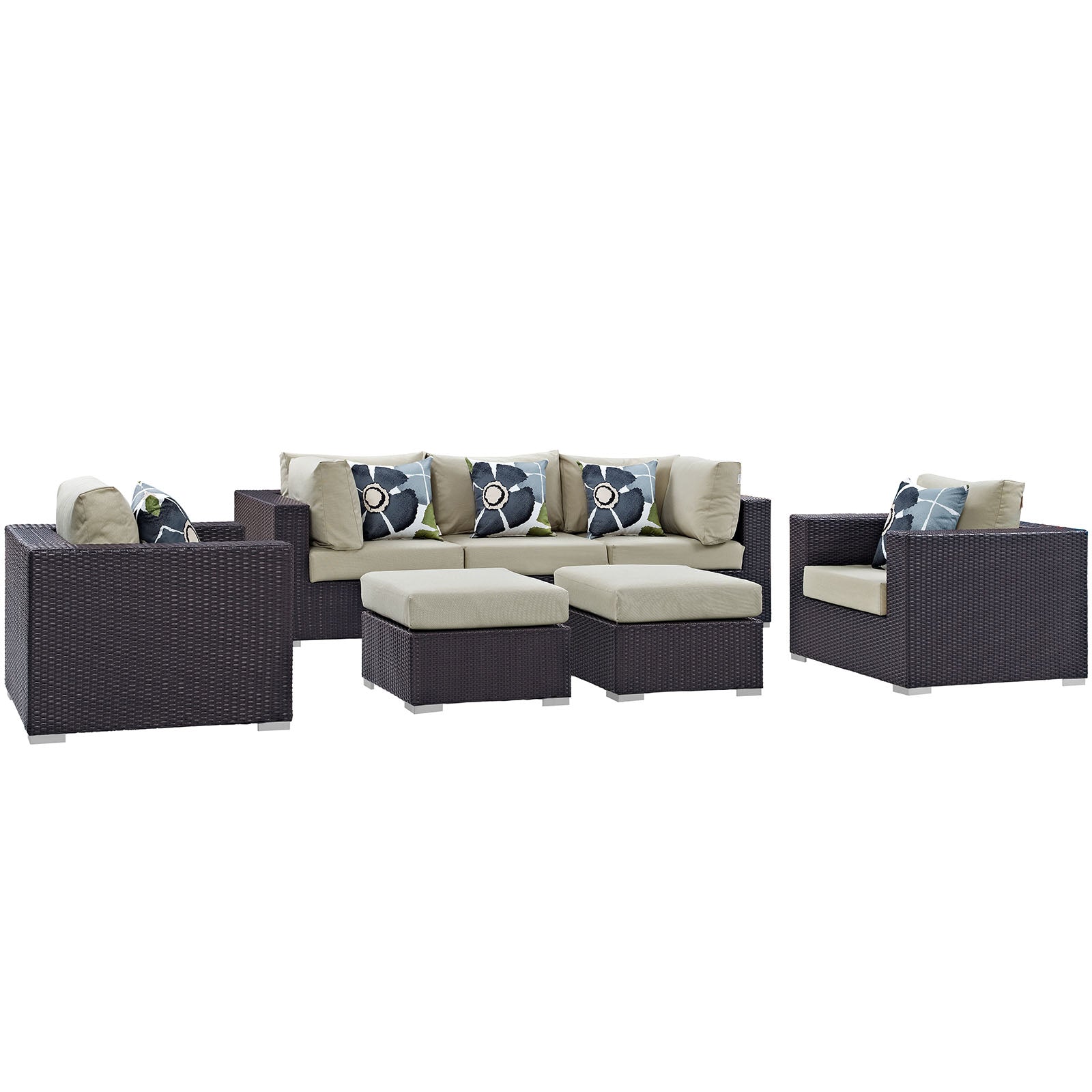 Convene 7 Piece Outdoor Patio Sectional Set - East Shore Modern Home Furnishings