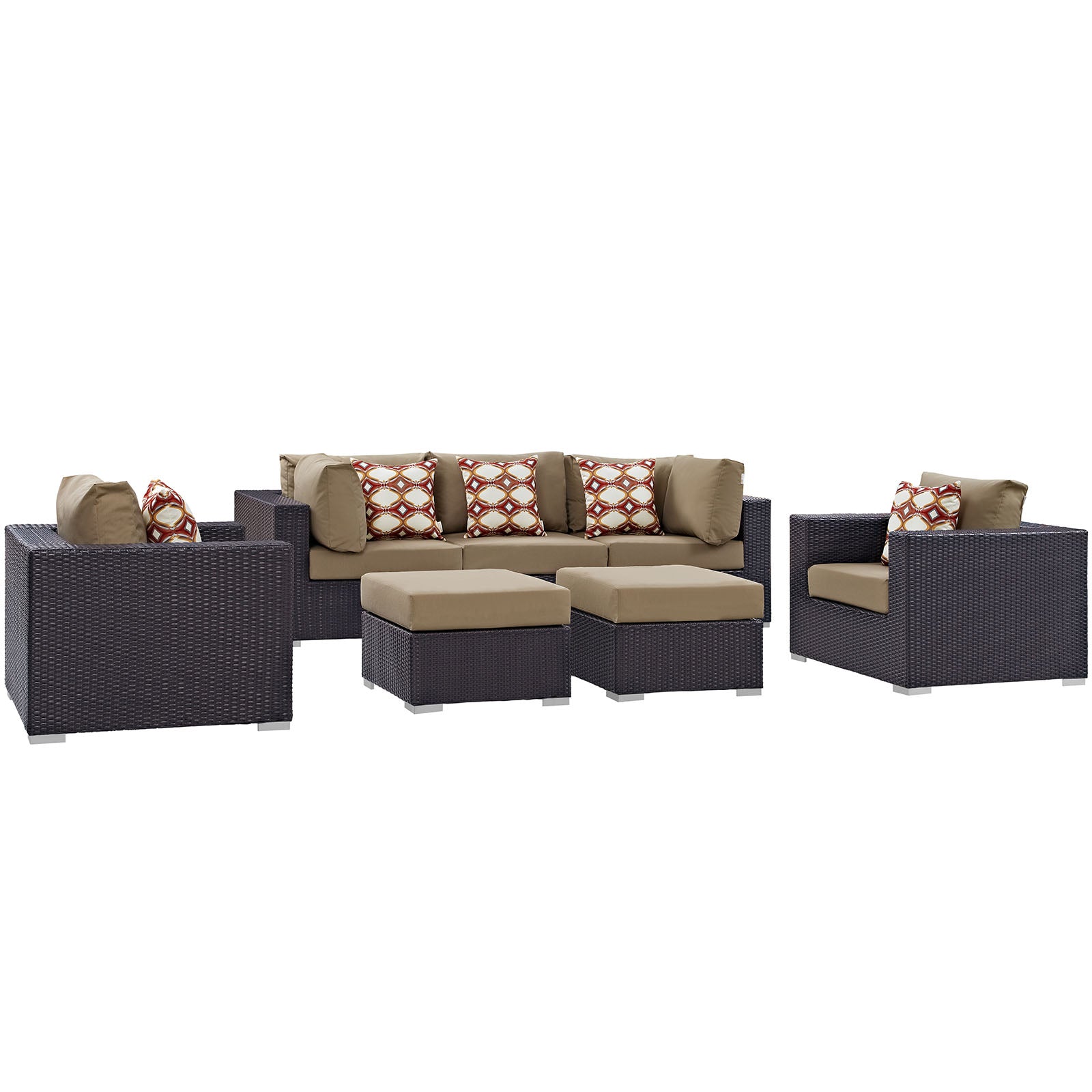 Convene 7 Piece Outdoor Patio Sectional Set - East Shore Modern Home Furnishings