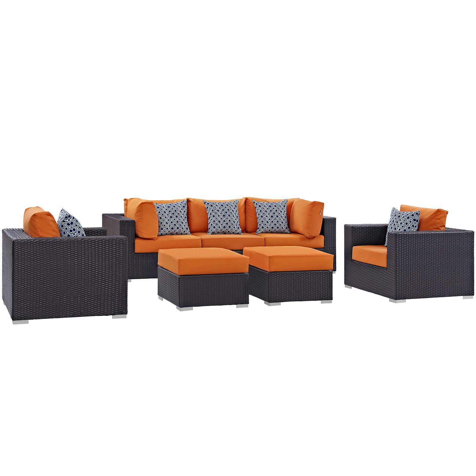 Convene 7 Piece Outdoor Patio Sectional Set - East Shore Modern Home Furnishings