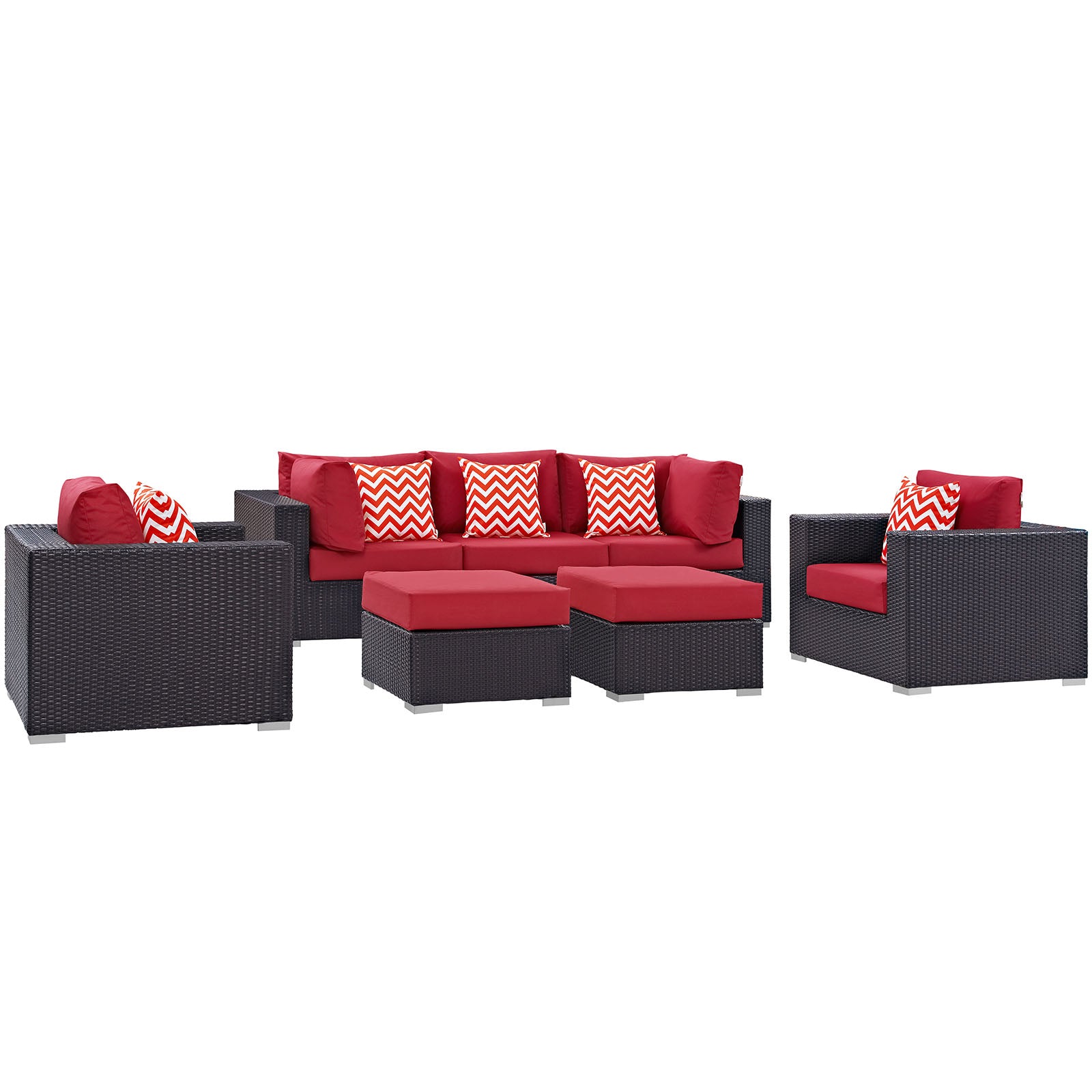 Convene 7 Piece Outdoor Patio Sectional Set - East Shore Modern Home Furnishings