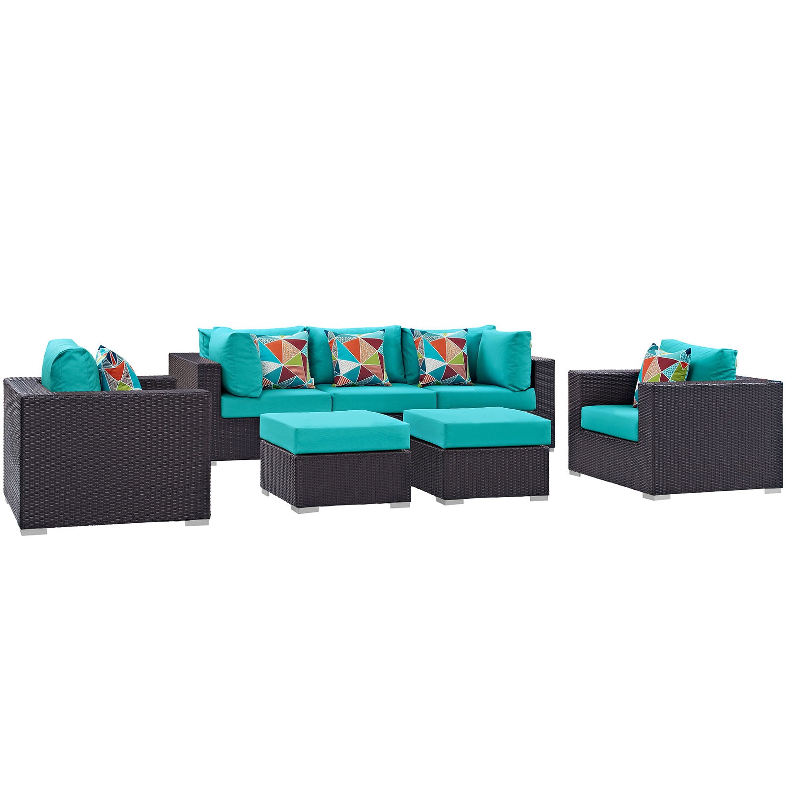 Convene 7 Piece Outdoor Patio Sectional Set - East Shore Modern Home Furnishings