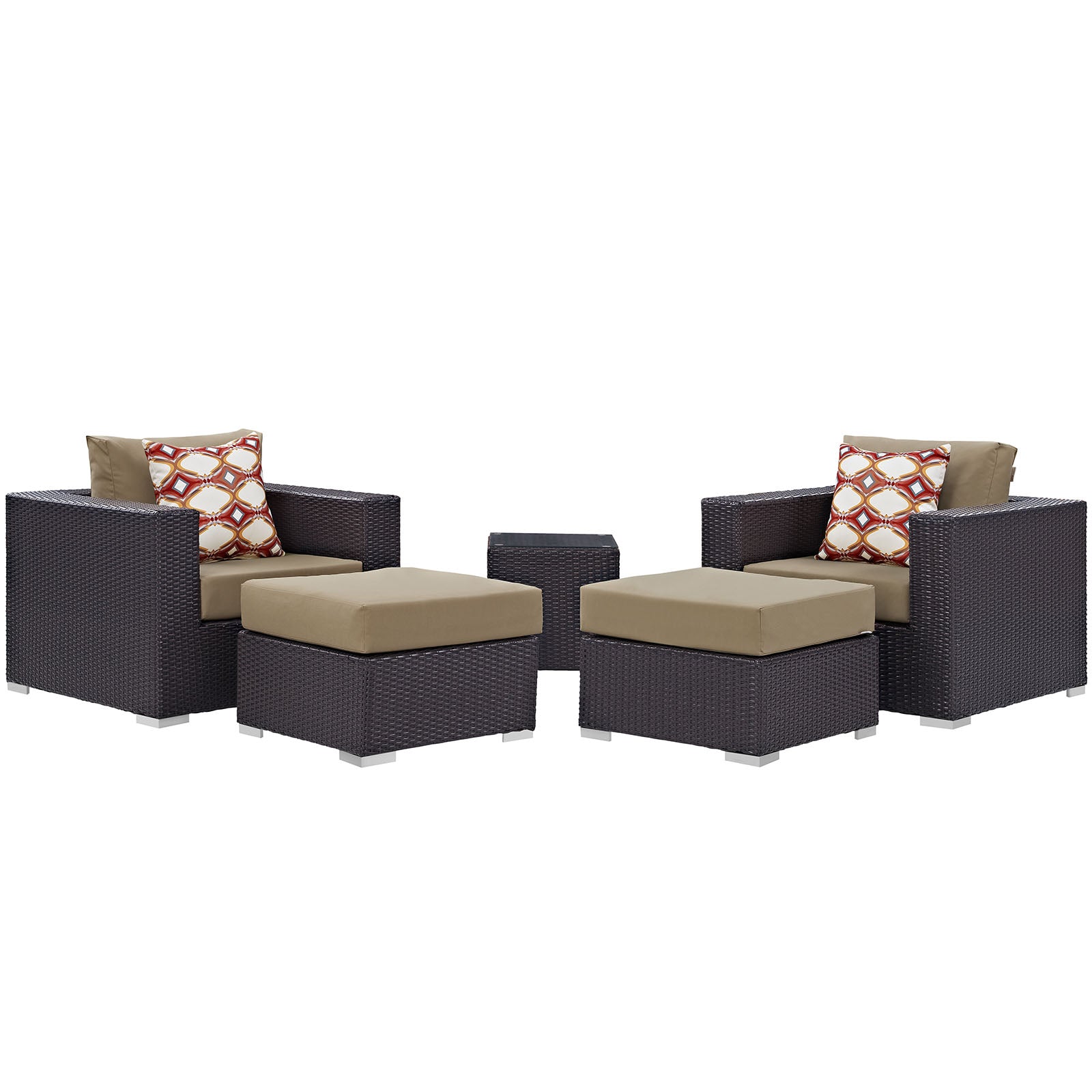 Convene 5 Piece Outdoor Patio Sectional Set - East Shore Modern Home Furnishings