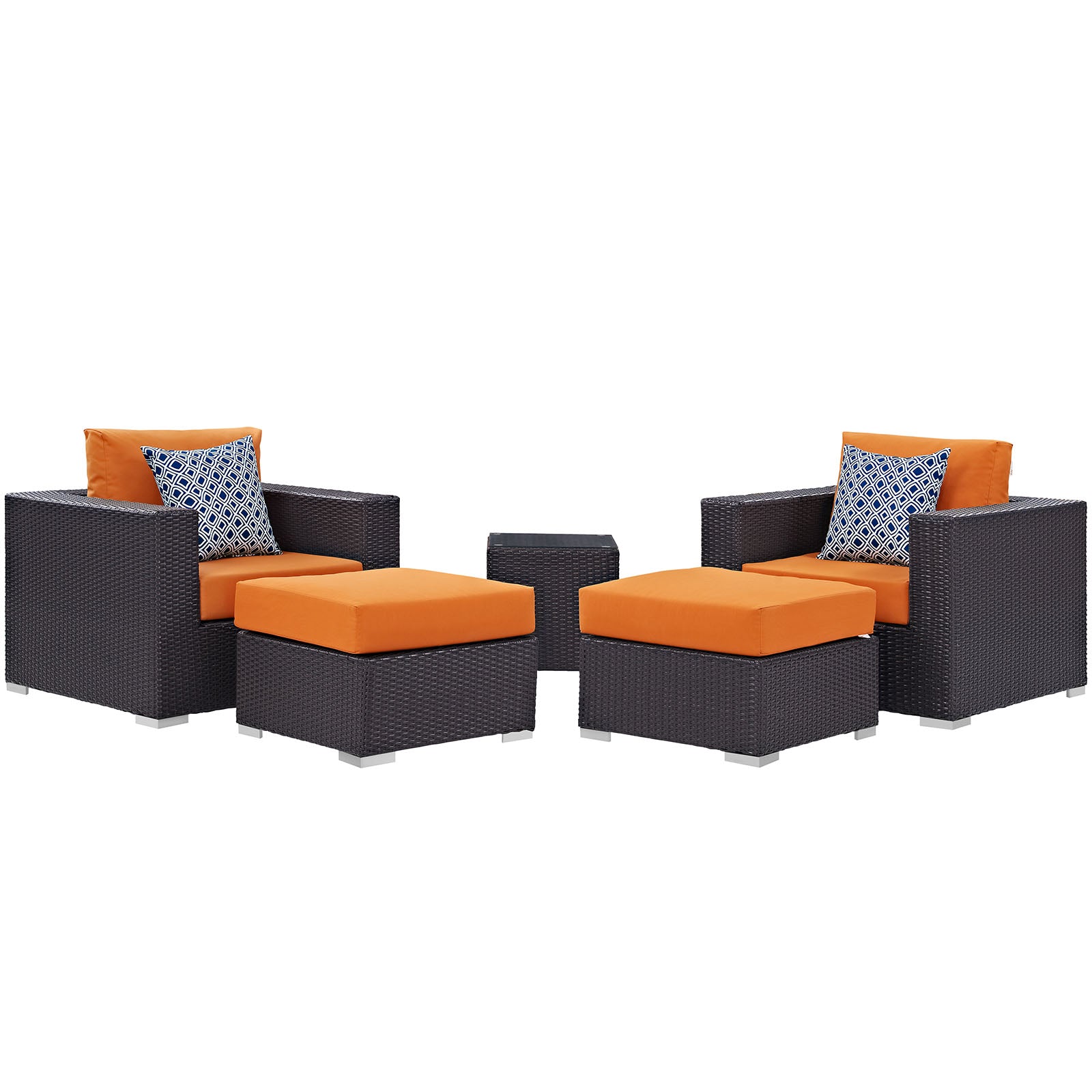 Convene 5 Piece Outdoor Patio Sectional Set - East Shore Modern Home Furnishings