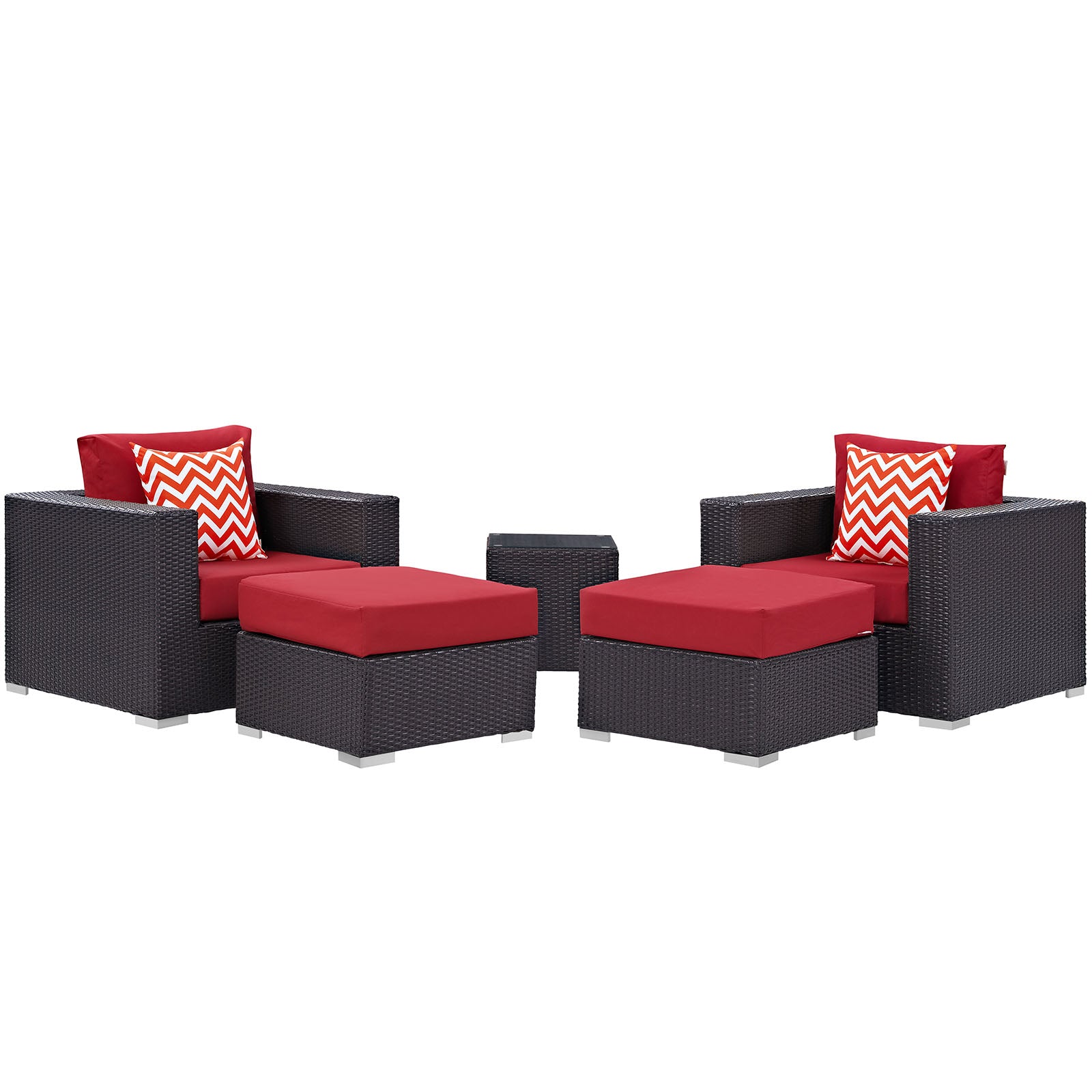 Convene 5 Piece Outdoor Patio Sectional Set - East Shore Modern Home Furnishings