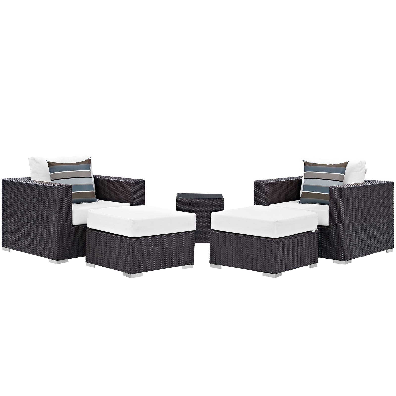 Convene 5 Piece Outdoor Patio Sectional Set - East Shore Modern Home Furnishings