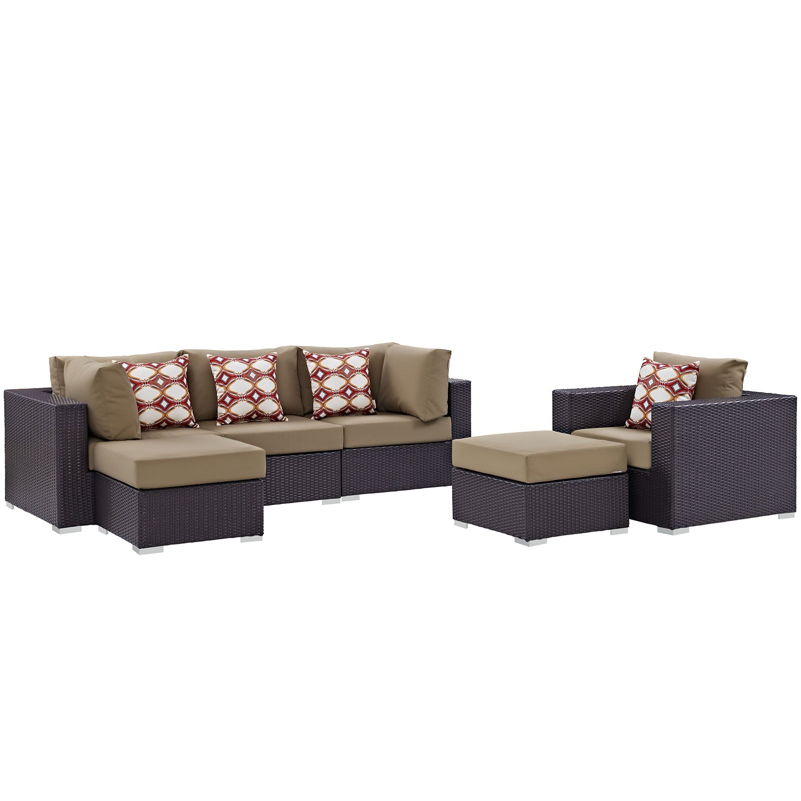 Convene 6 Piece Outdoor Patio Sectional Set - East Shore Modern Home Furnishings