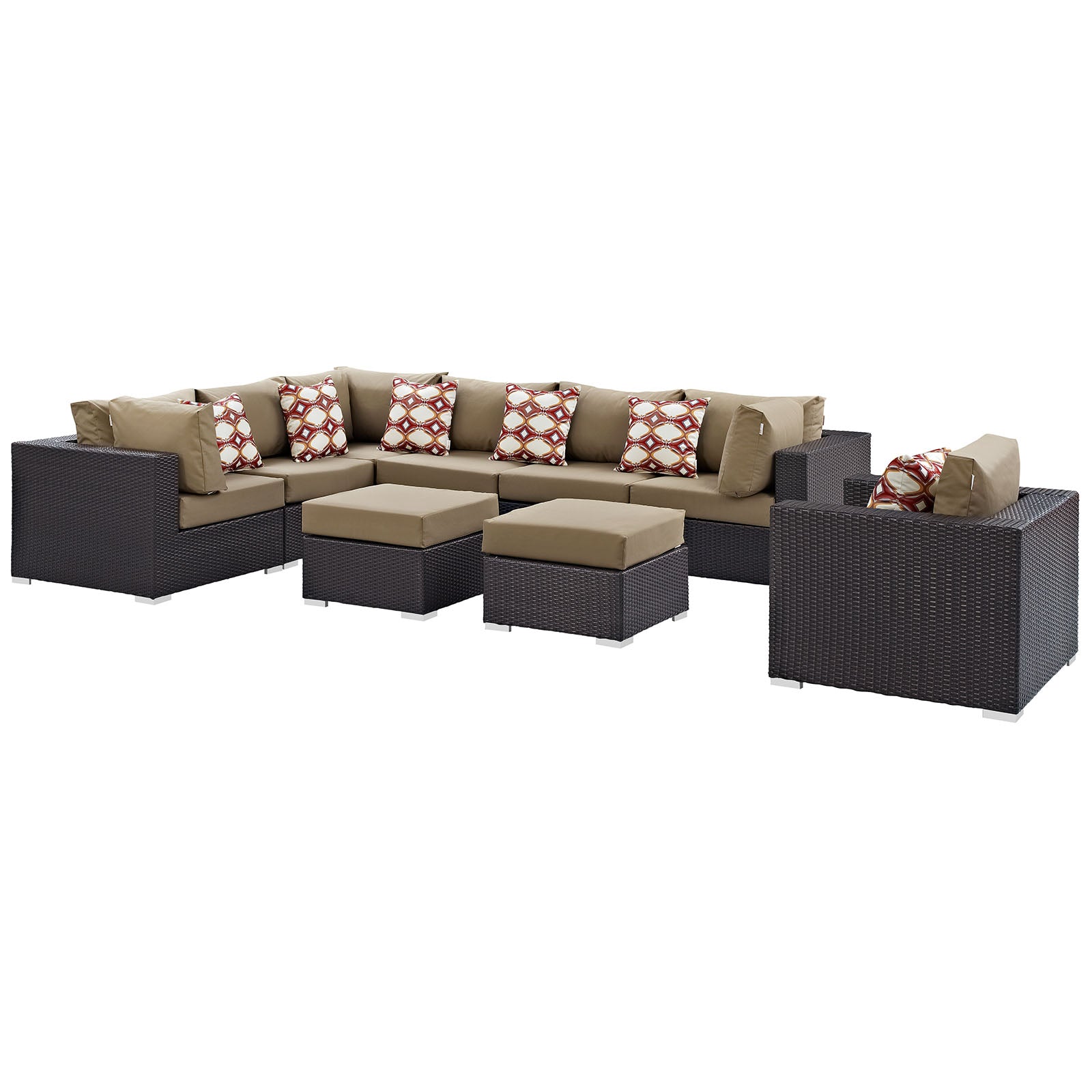 Convene 9 Piece Outdoor Patio Sectional Set - East Shore Modern Home Furnishings