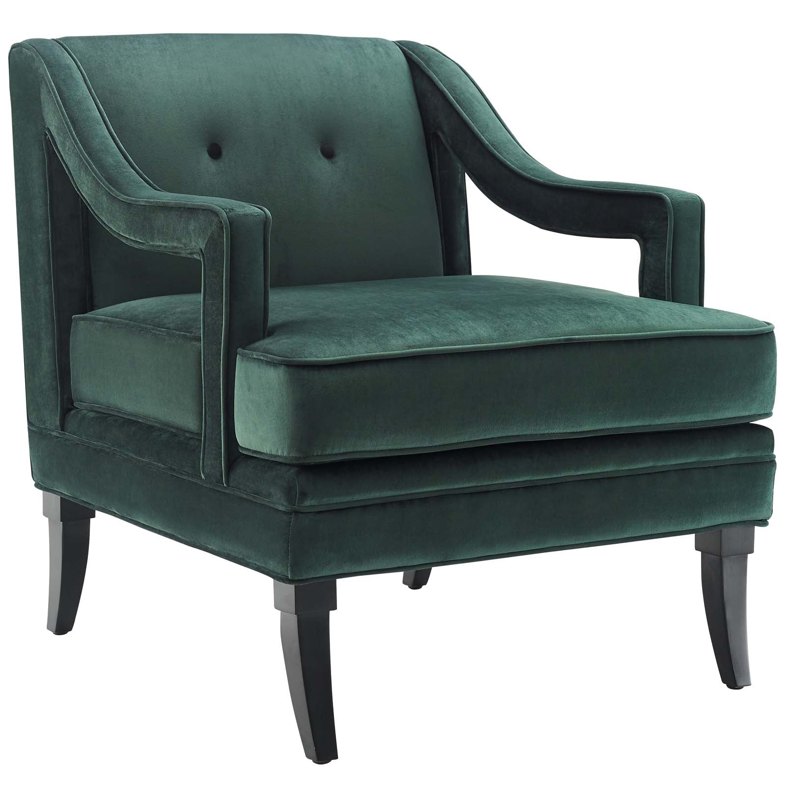 Concur Button Tufted Performance Velvet Armchair - East Shore Modern Home Furnishings