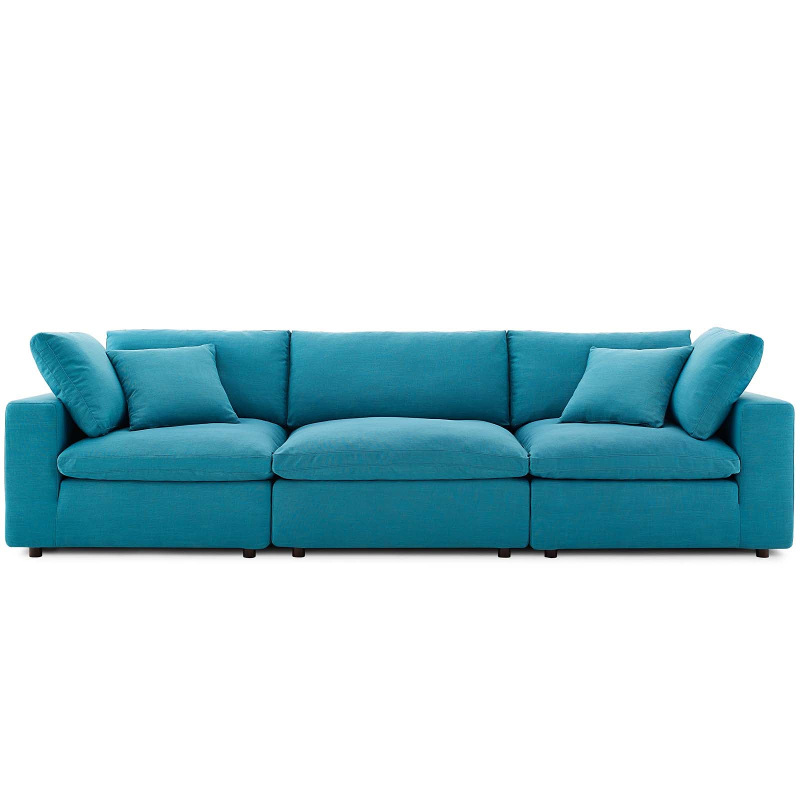 Commix Down Filled Overstuffed 3 Piece Sectional Sofa Set