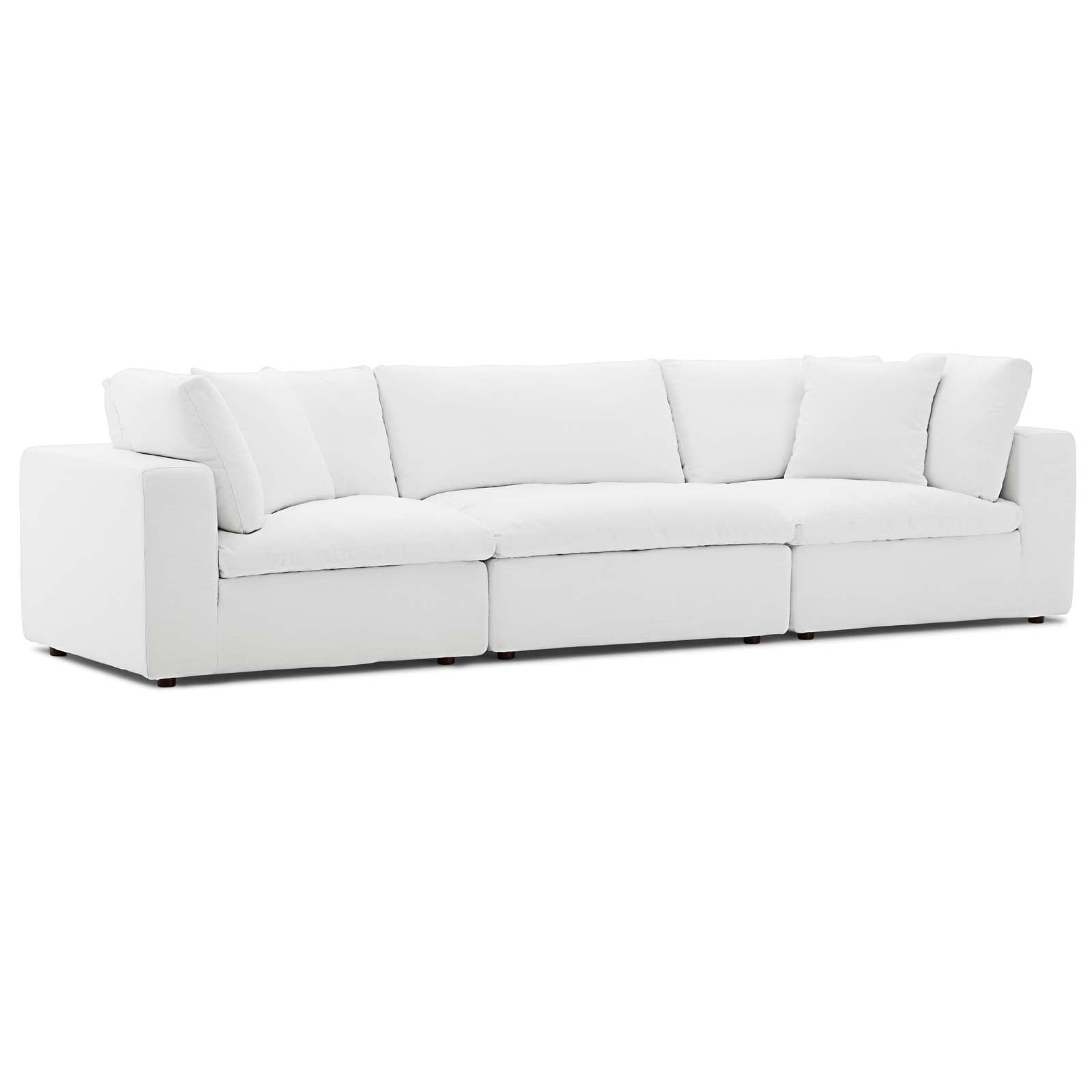 Commix Down Filled Overstuffed 3 Piece Sectional Sofa Set