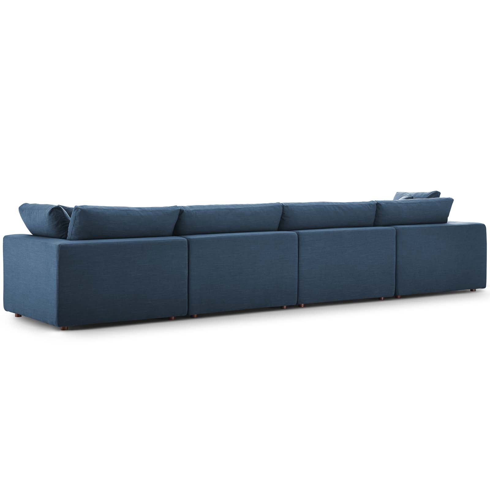 Commix Down Filled Overstuffed 4 Piece Sectional Sofa Set - East Shore Modern Home Furnishings